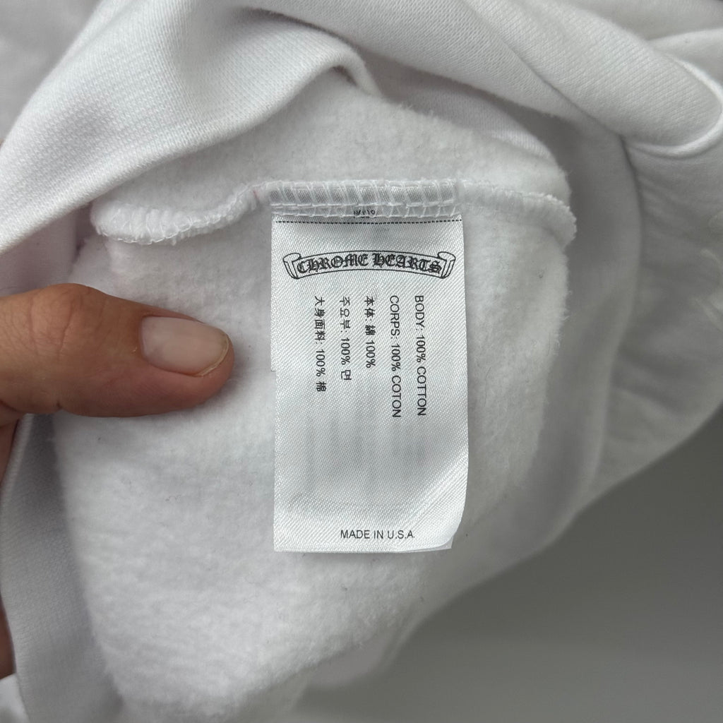 Chrome Hearts Plus Hollywood White Hoodie - Size L