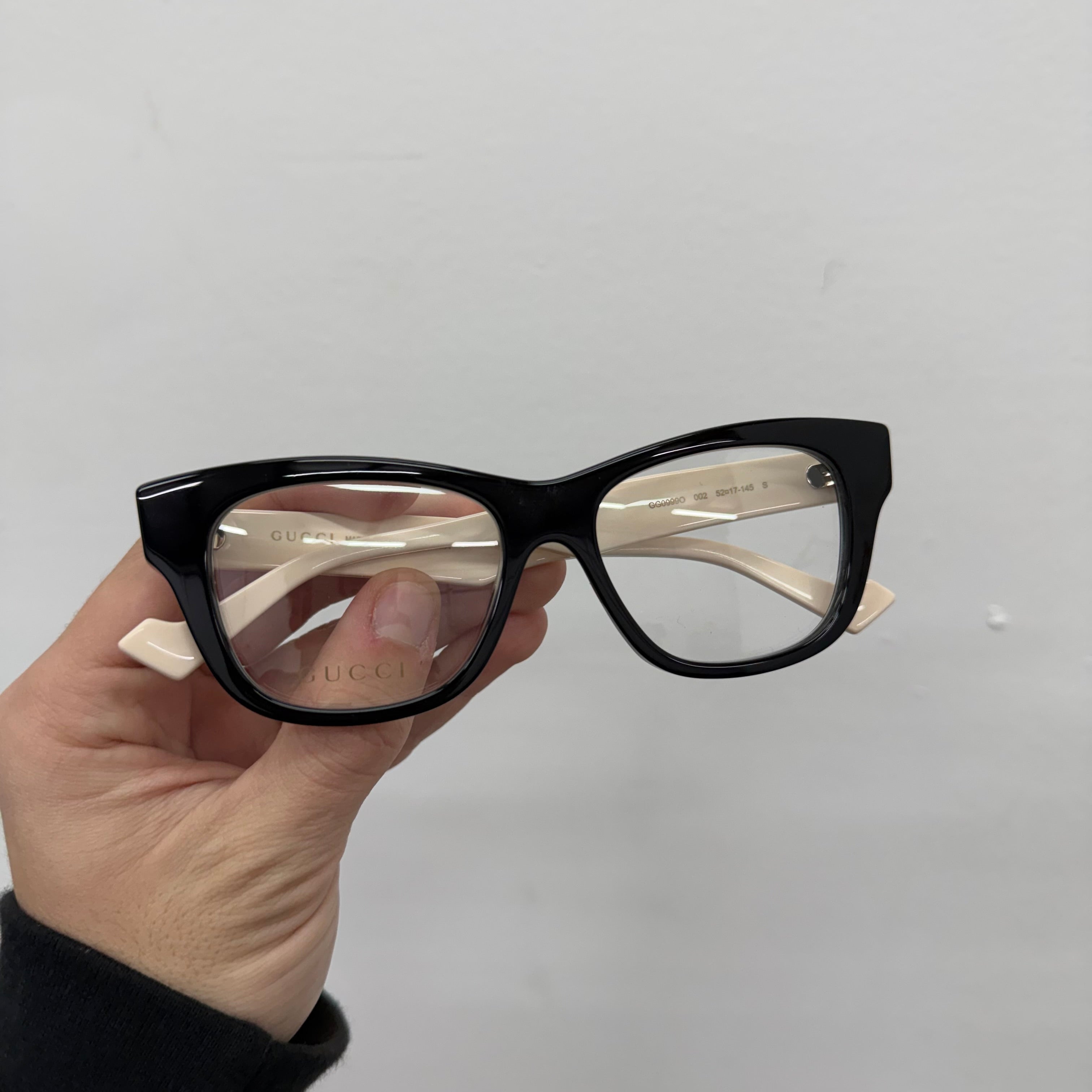 Gucci Logo Eyeglasses Women White Black