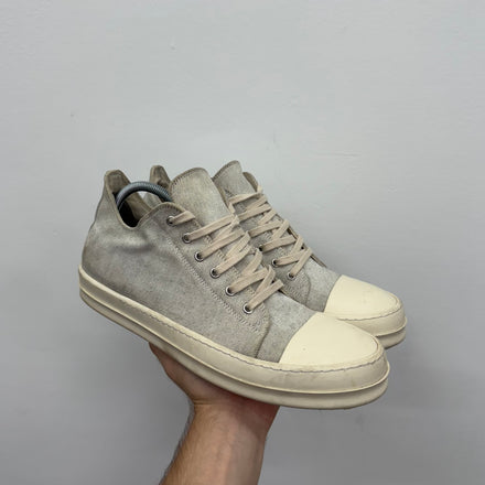 Rick Owens DRKSHDW Cream Ramone Low Sneakers - Size 44 (US 11)