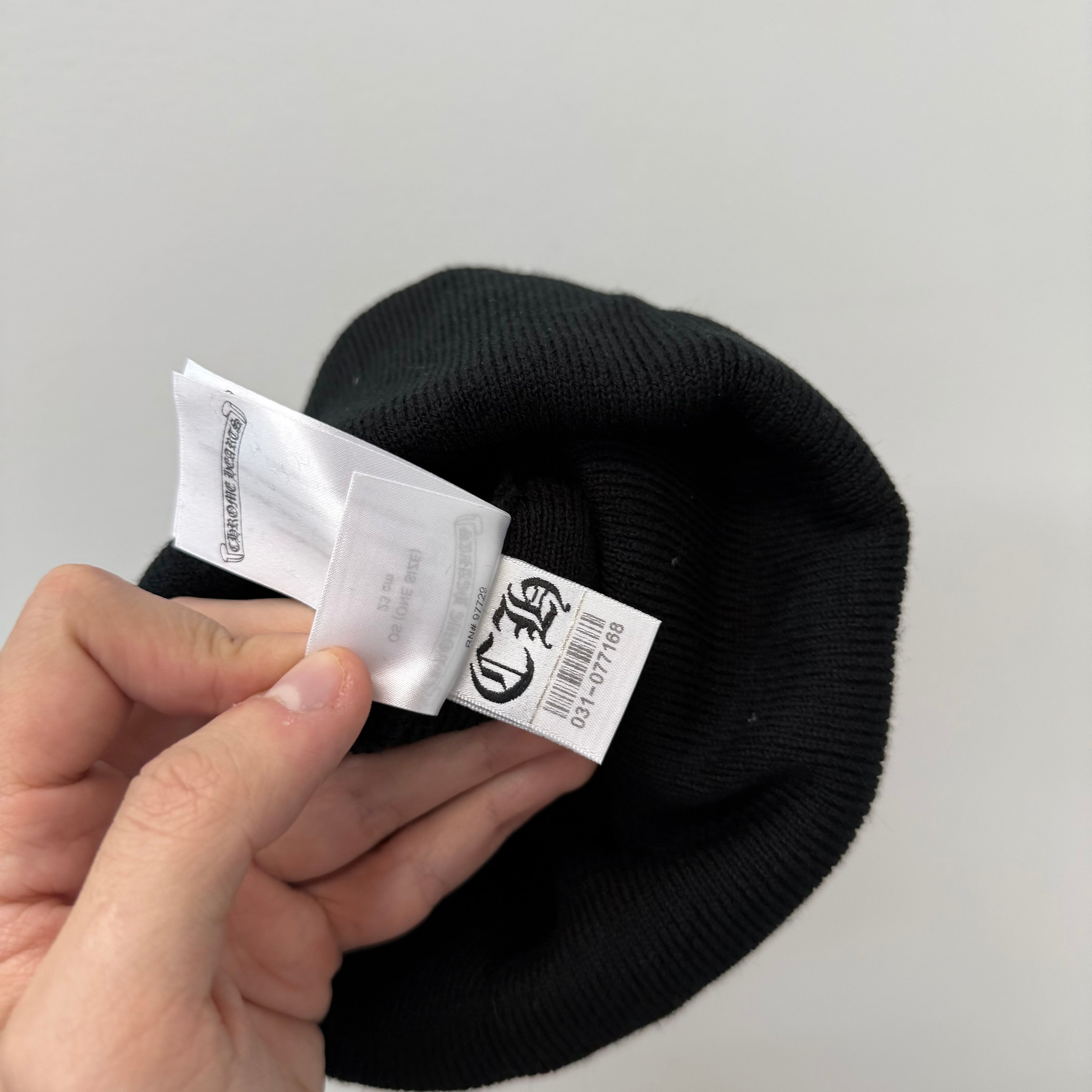 Chrome Hearts Black Script Beanie