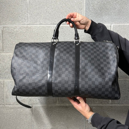 Louis Vuitton Graphite 55 Keepall Duffle Bag