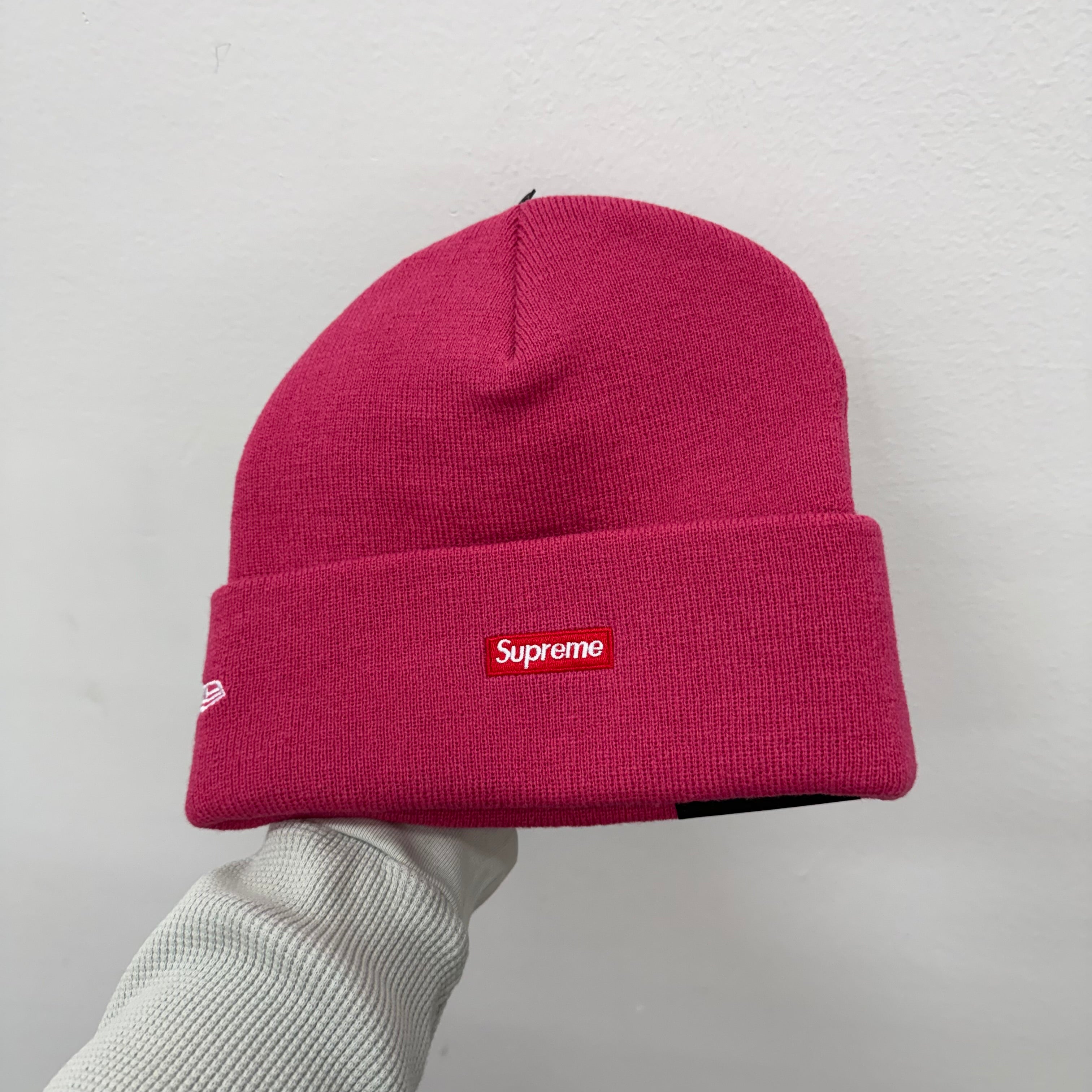 Supreme New Era Miami Exclusive Pink Beanie
