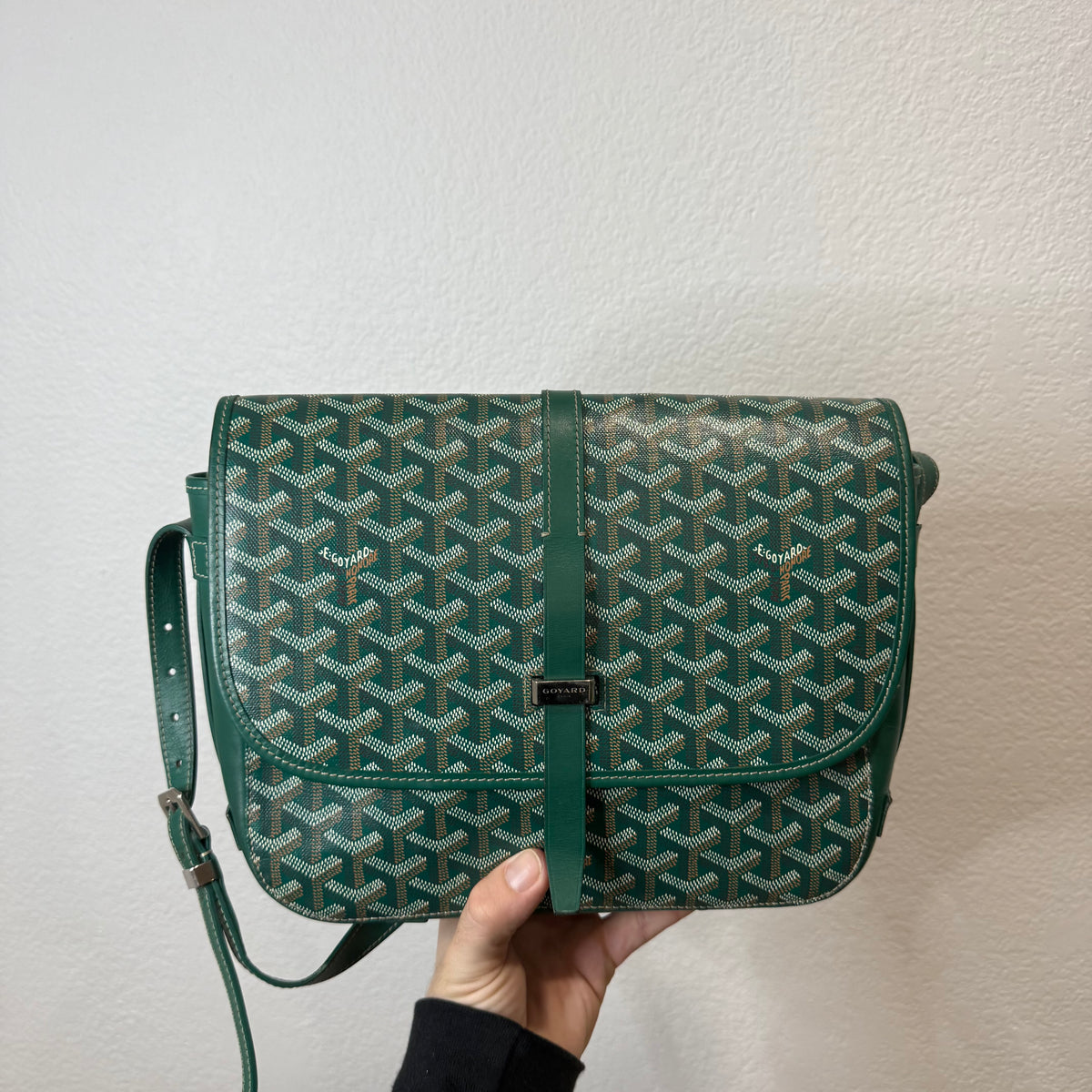 Goyard Belvedere MM Messenger Side Bag Green