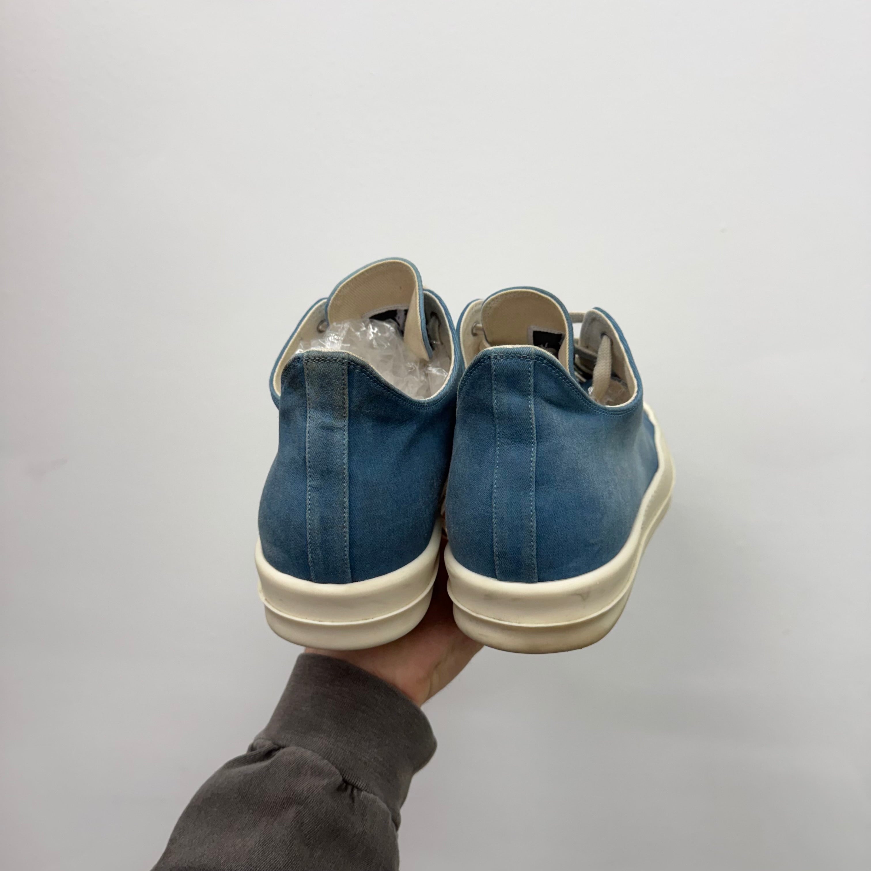 Rick Owens Ramone Cyan Blue Sneakers - Size 45 (US 12)