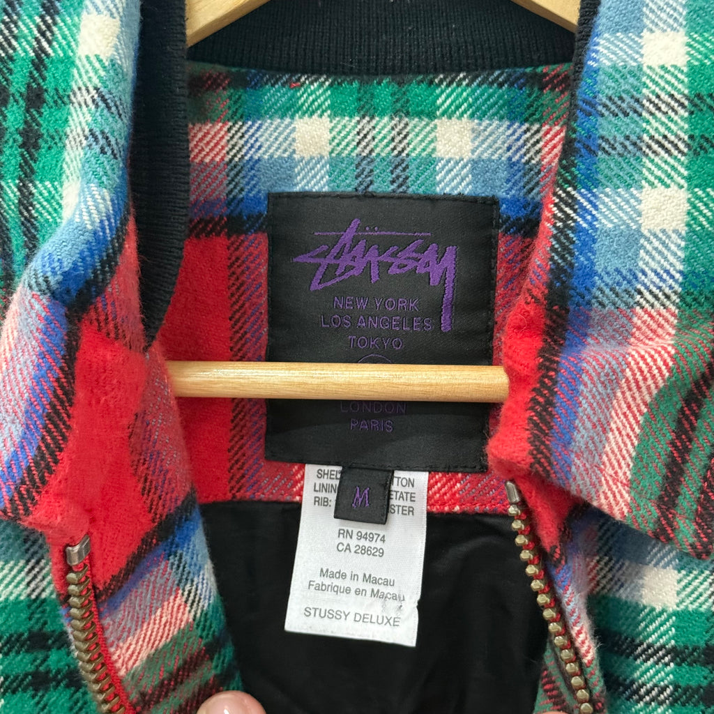 Stussy Plaid Flannel Work Zip - Size M