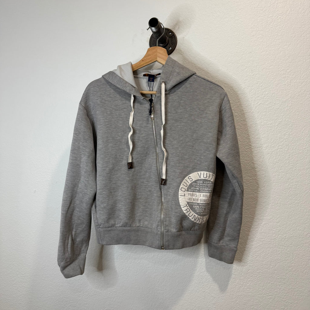Louis Vuitton 2019 Trunk and Bag Print Zip Hoodie - Size S