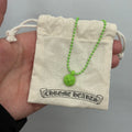Chrome Hearts Green Plus Charm Necklace