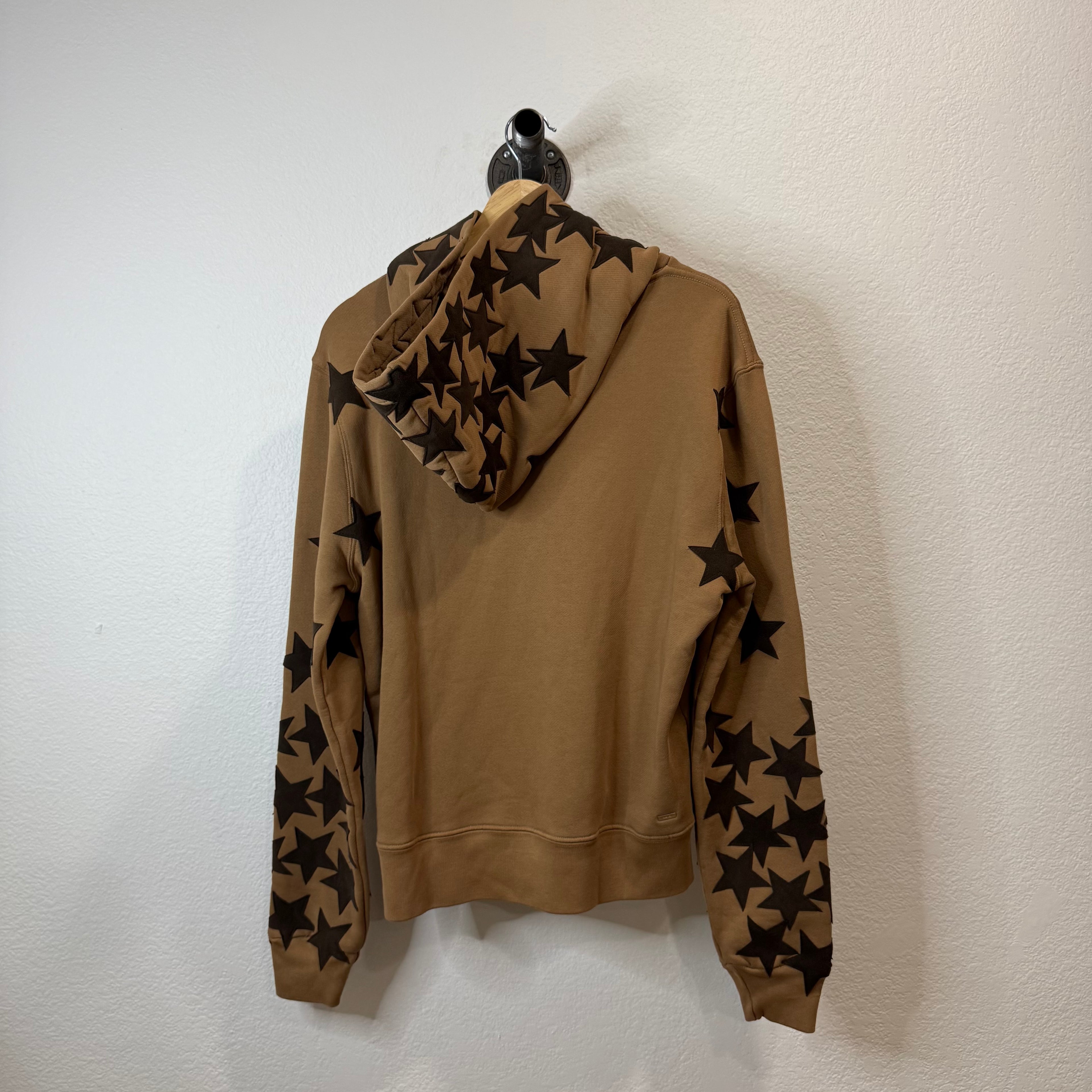 Amiri Star Patch Chemist Hoodie Brown - Size XS