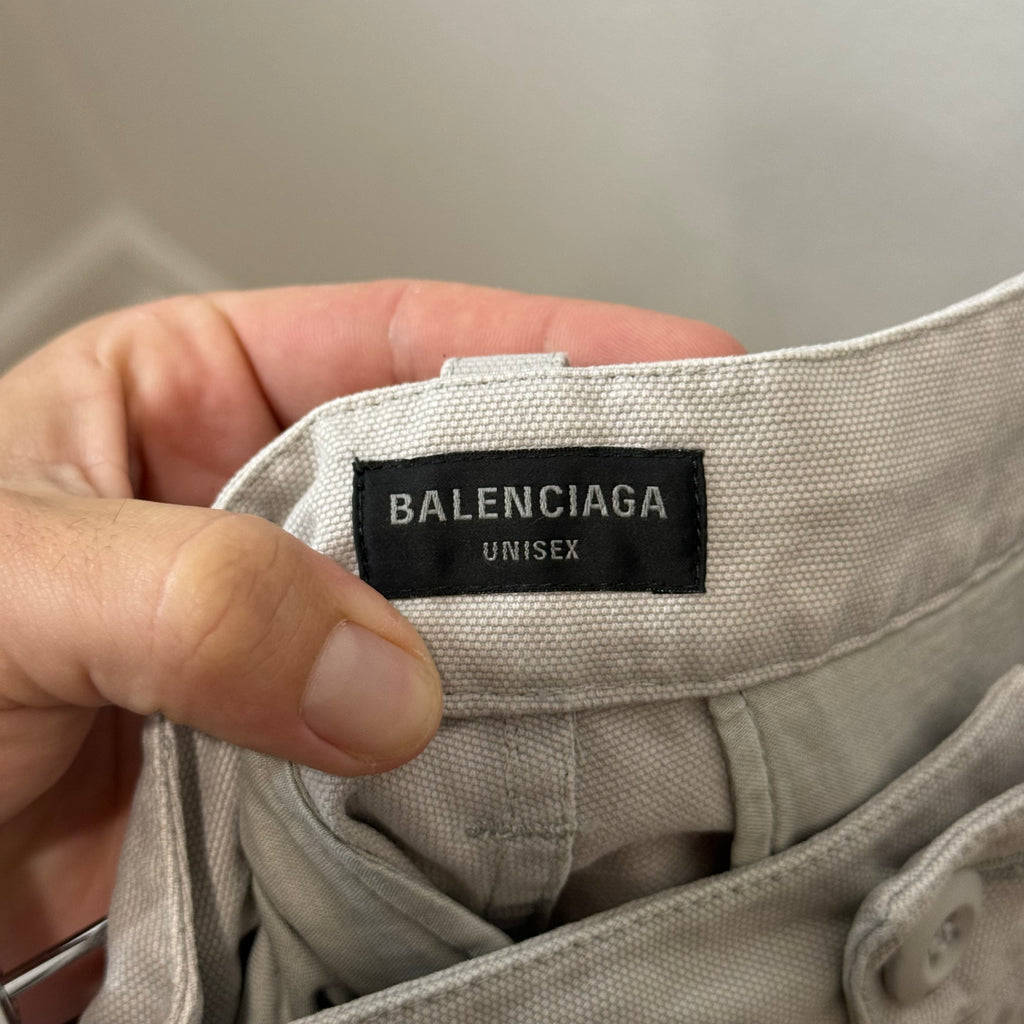 Balenciaga Distressed Workwear Shorts - Size M (34)