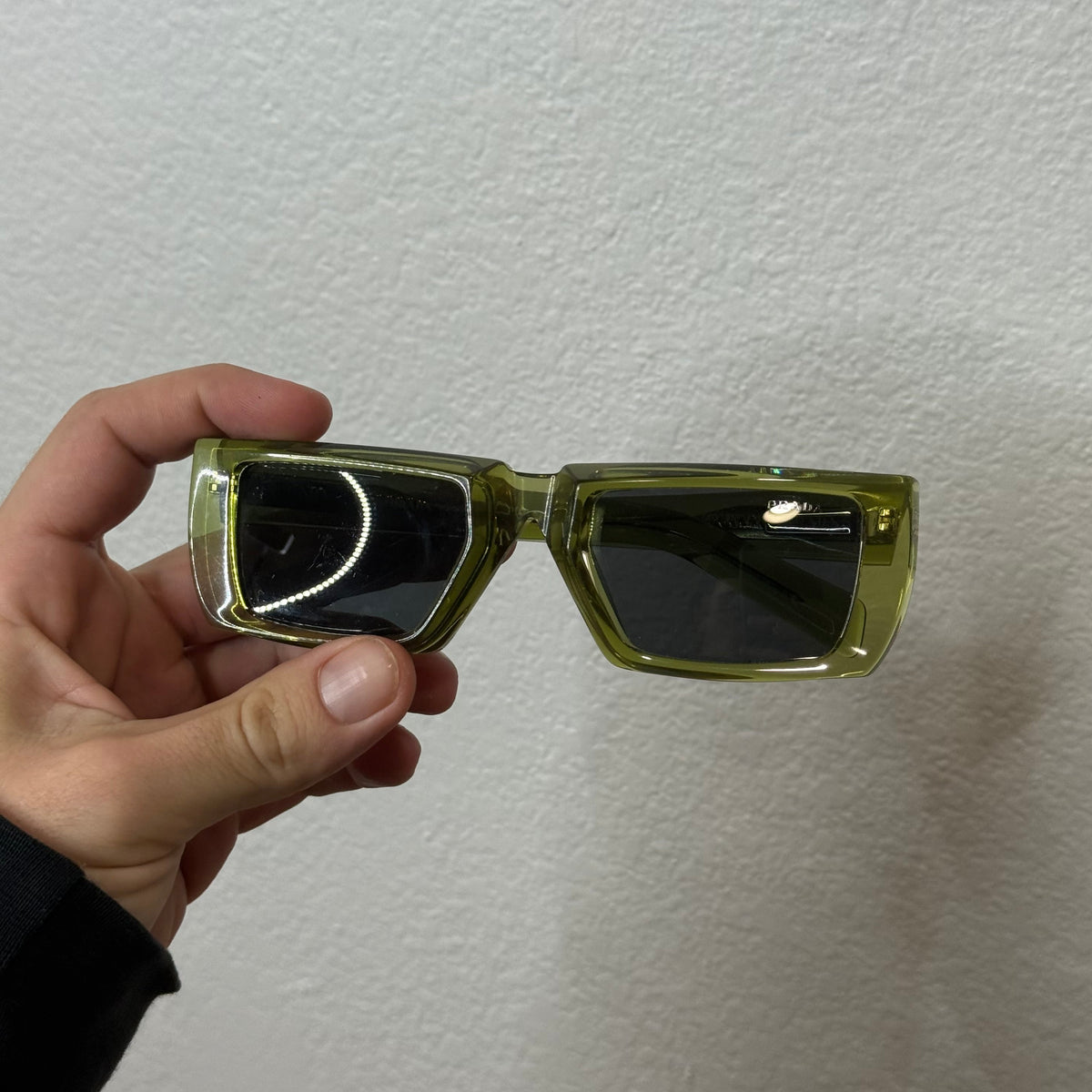 Prada Square Sunglasses Runway Crystal Fern Green