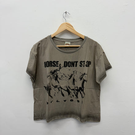 Bravest Studios Horses Dont Stop Distressed Shirt
