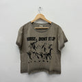 Bravest Studios Horses Dont Stop Distressed Shirt