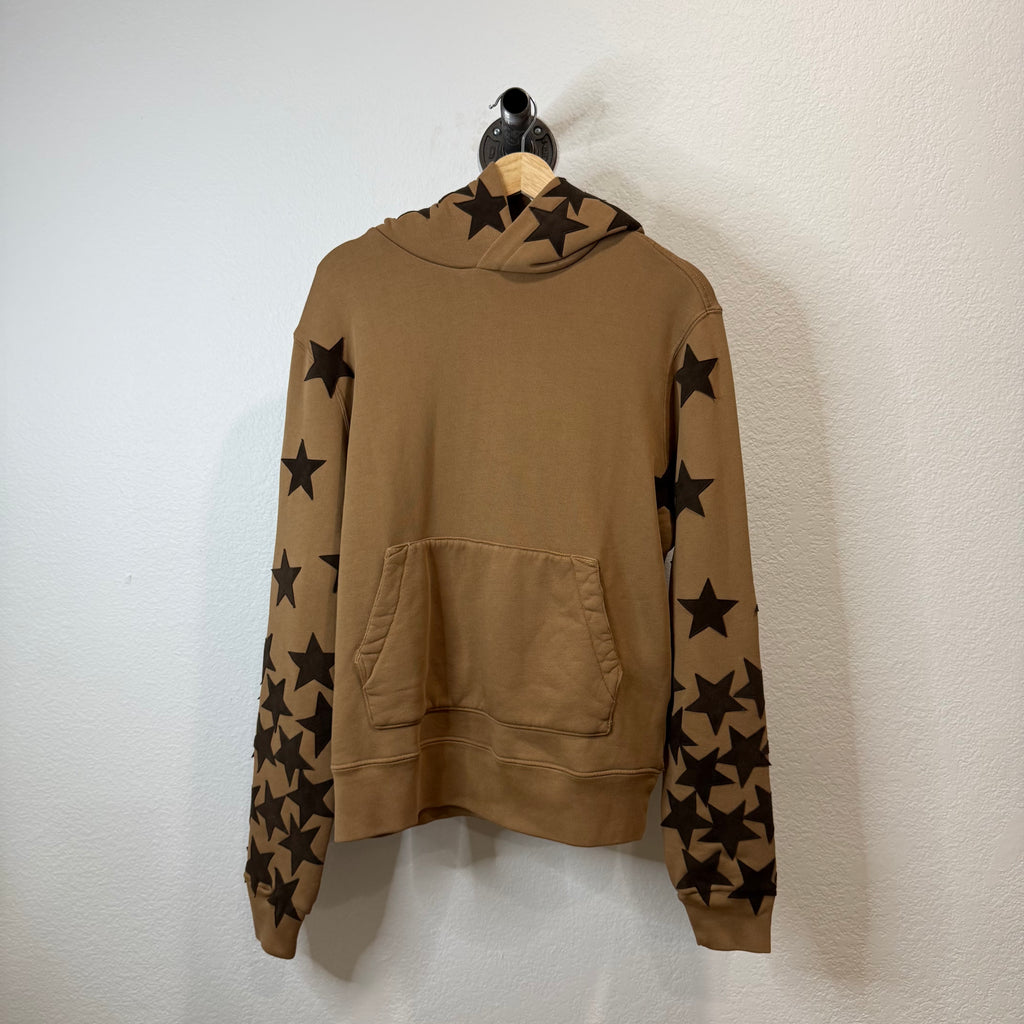 Amiri Star Patch Chemist Hoodie Brown - Size XS