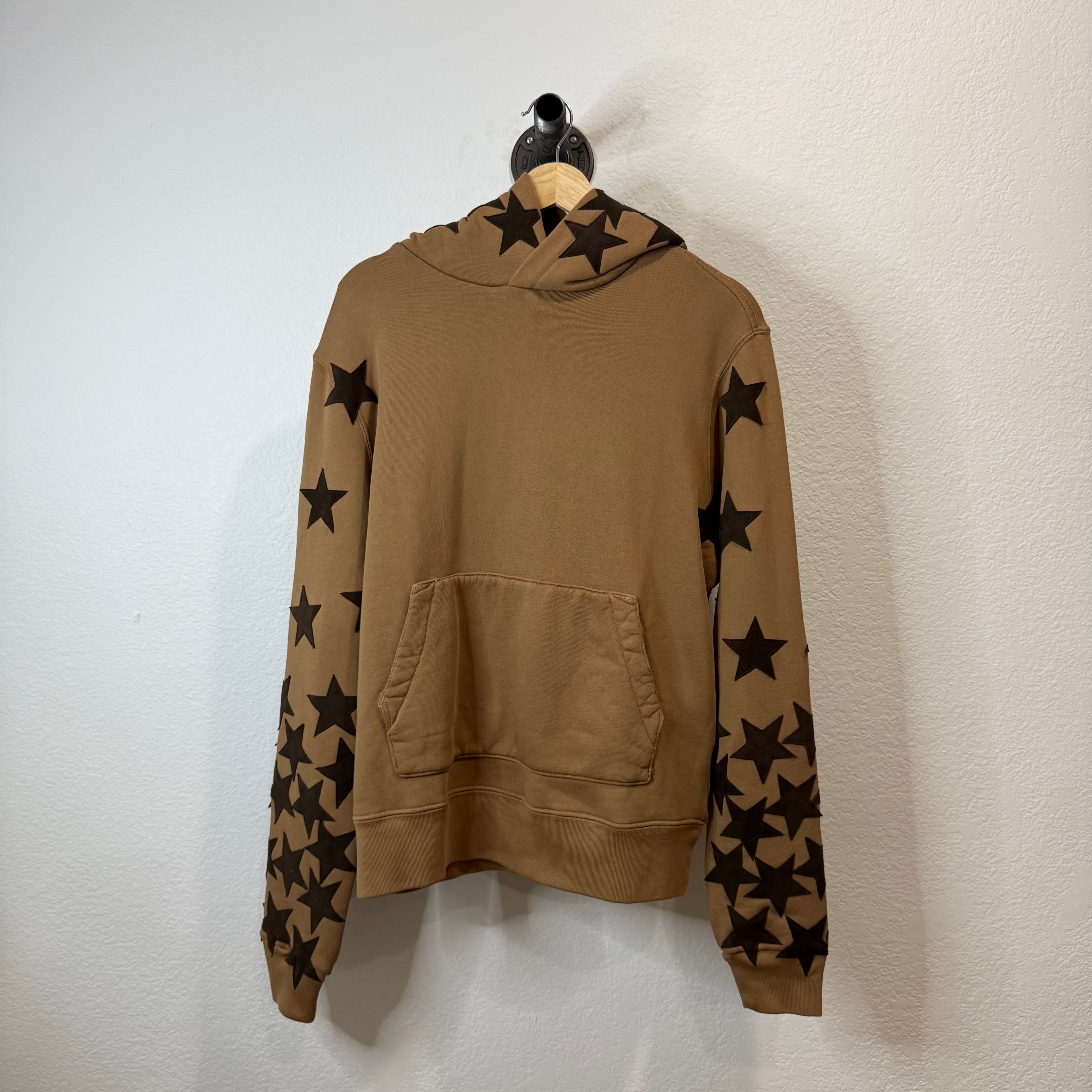 Amiri Star Patch Chemist Hoodie Brown - Size XS