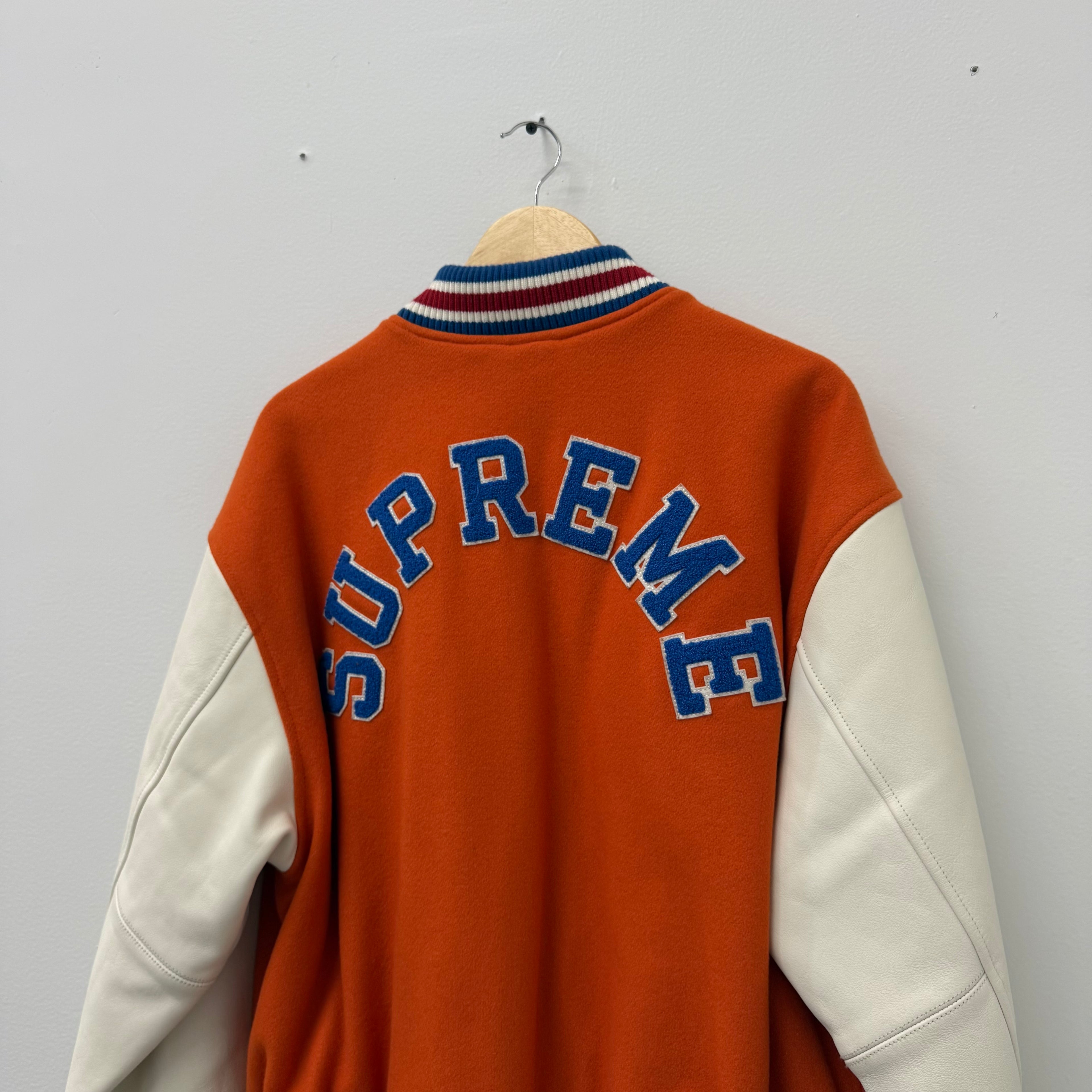 Supreme Tiger Varsity Jacket Orange - Size M