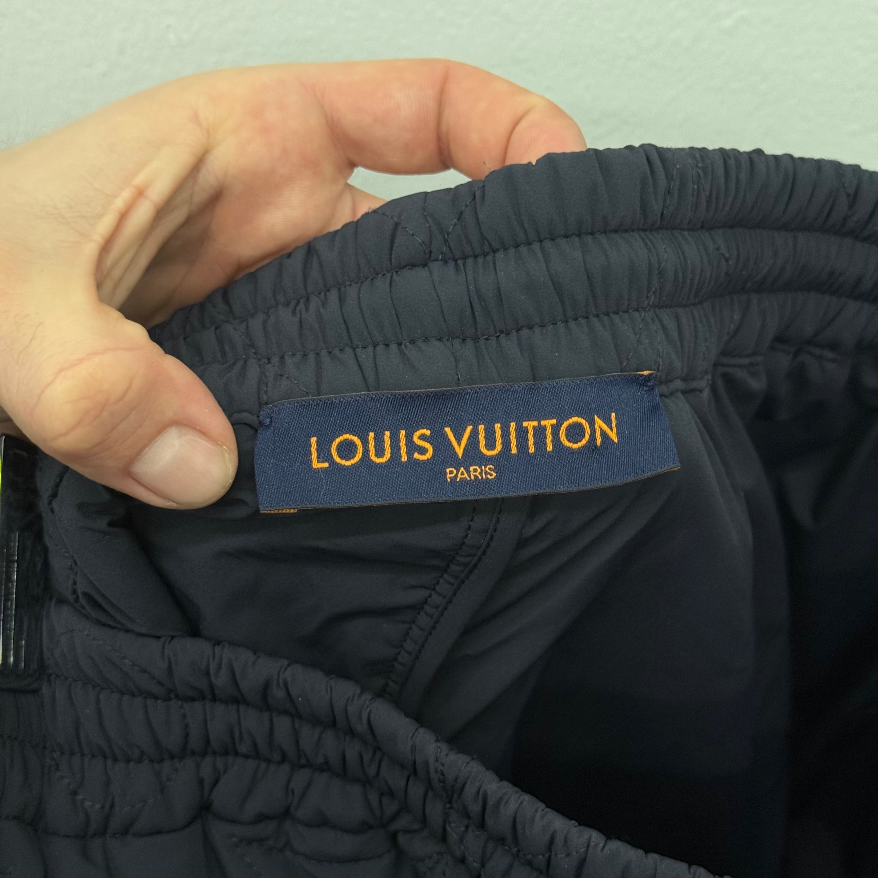 Louis Vuitton Black Flower Monogram Track Pants - Size 40 (US 30)