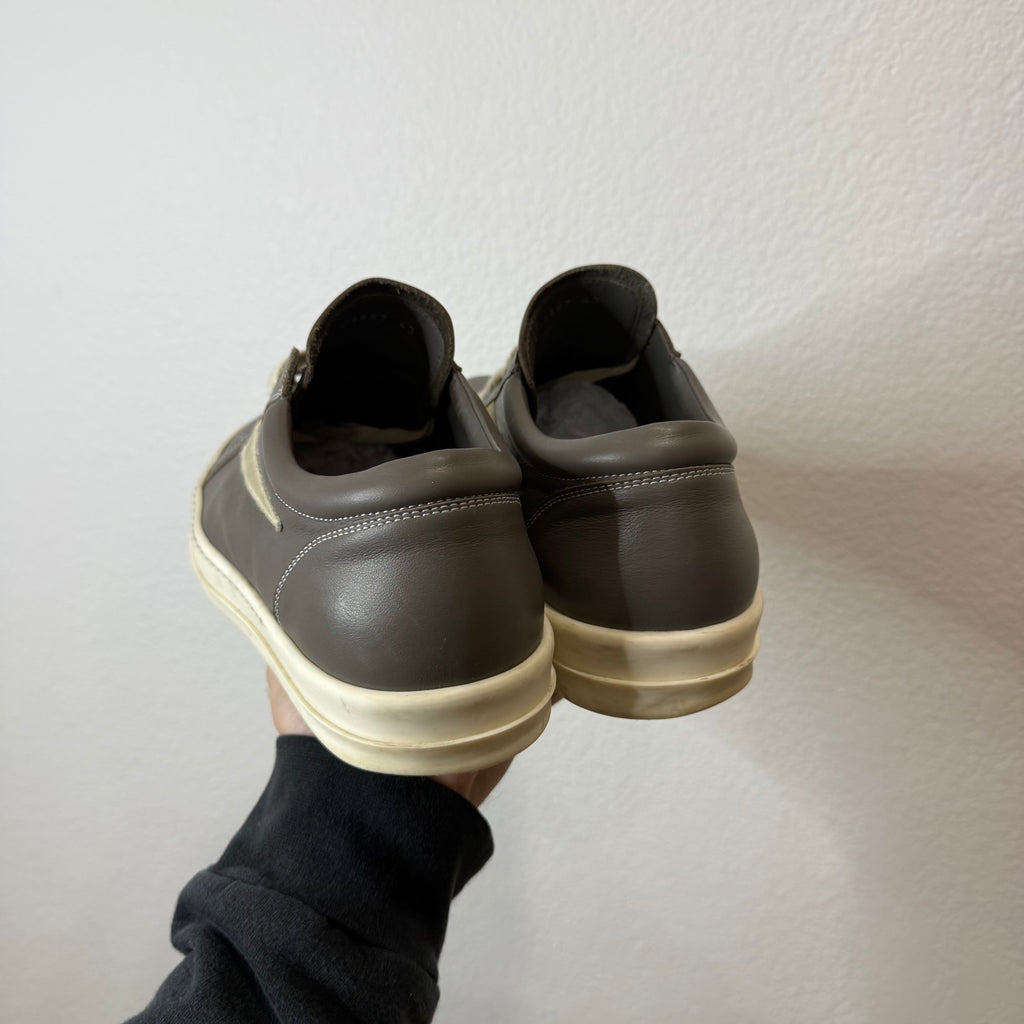 Rick Owens Mainline Leather Vintage Vans Gray Sneakers - Size 43 (10)