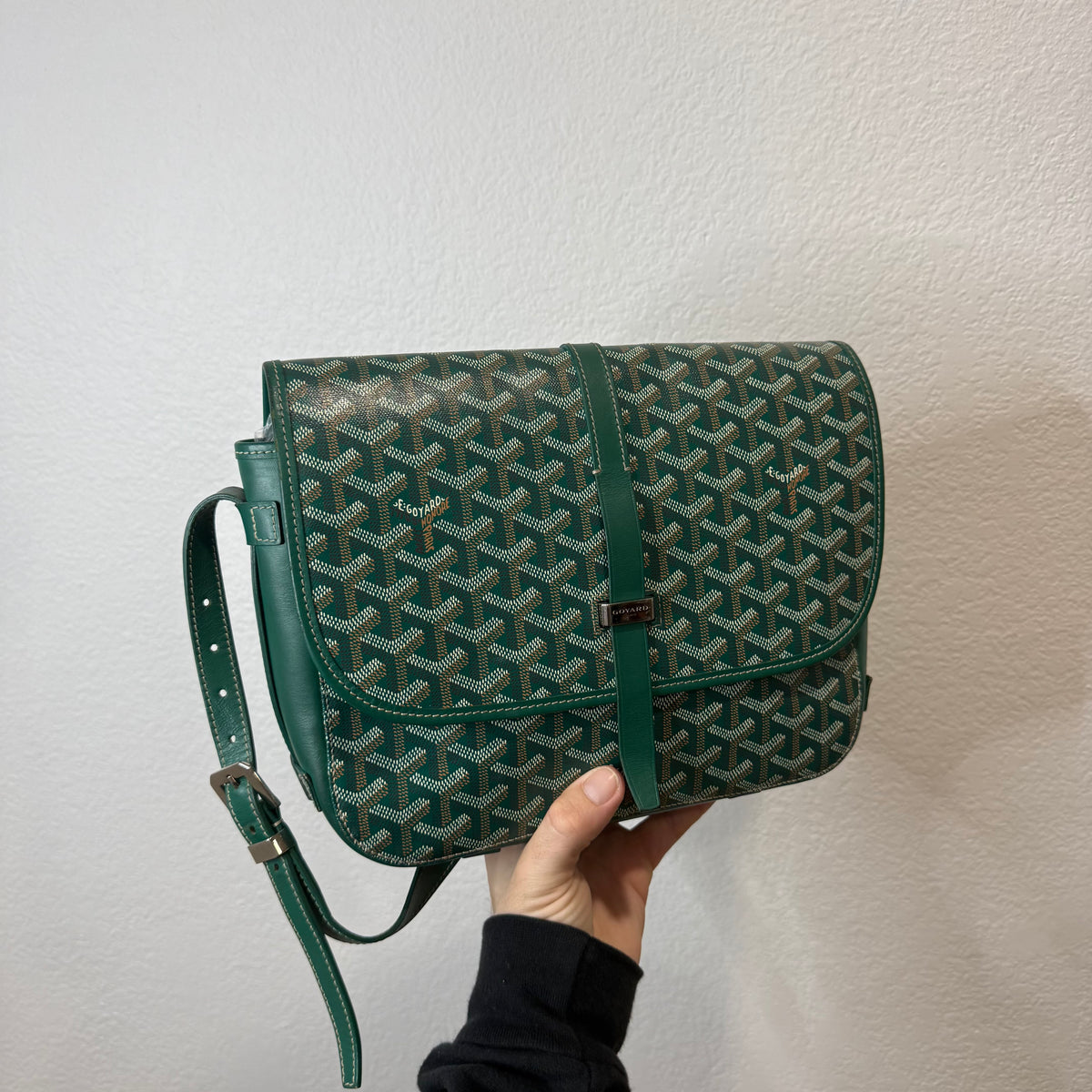 Goyard Belvedere MM Messenger Side Bag Green