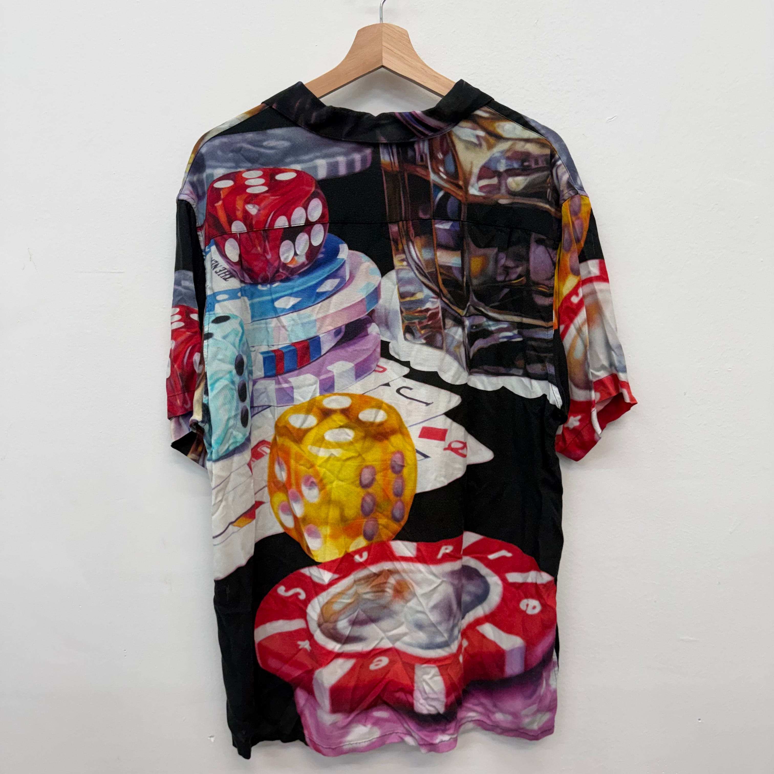 Supreme Gambler Poker Button Up Shirt - Size L