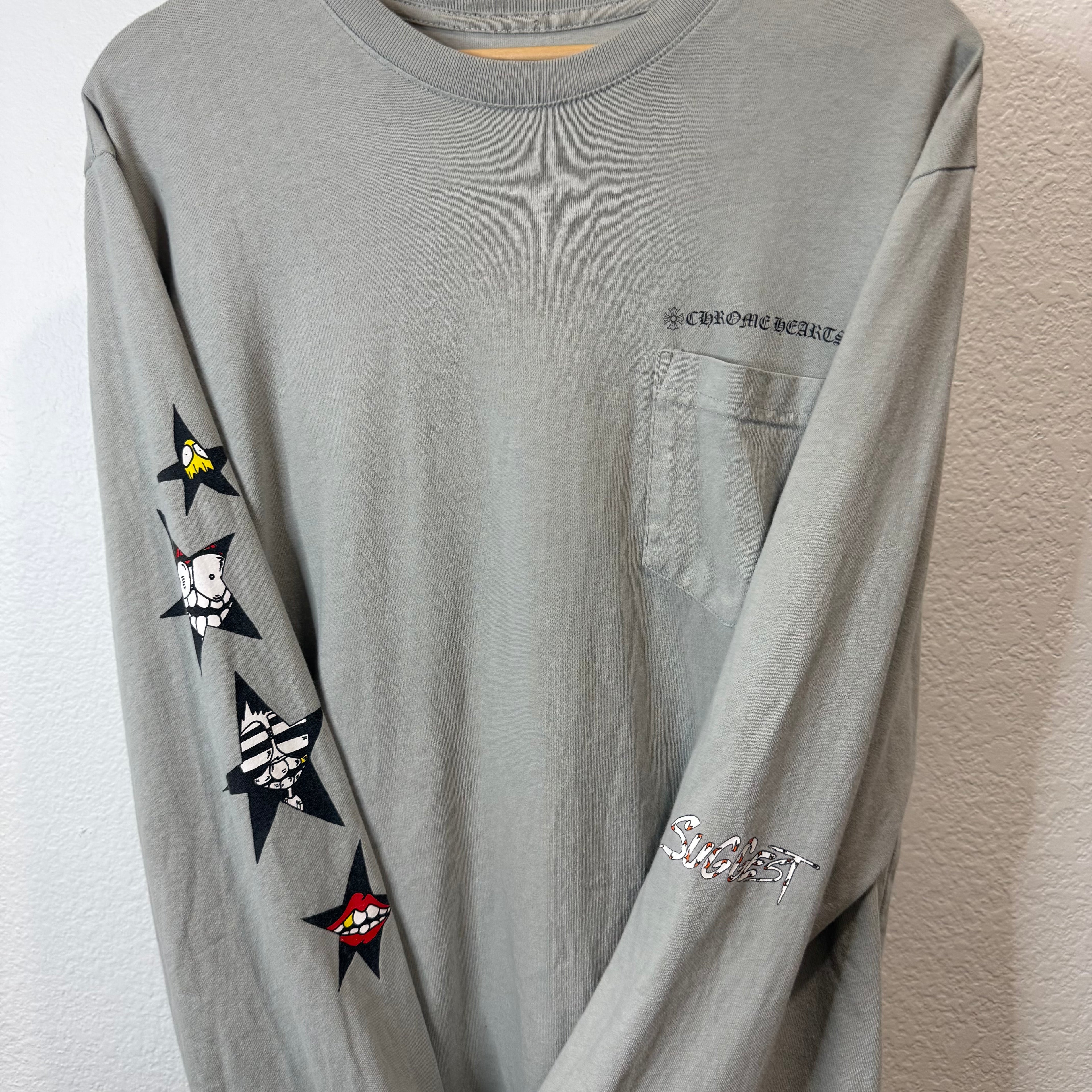 Chrome Hearts Matty Boy Suggest Grey Longsleeve Shirt  - Size XL