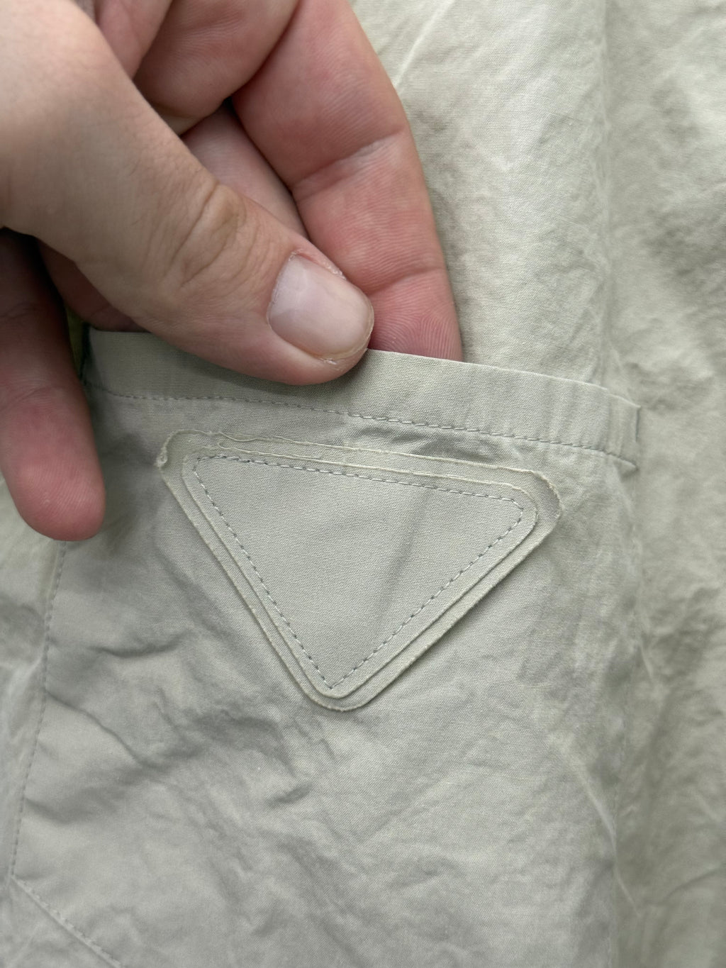 Prada Nylon Pocket Button Shirt - Size XL