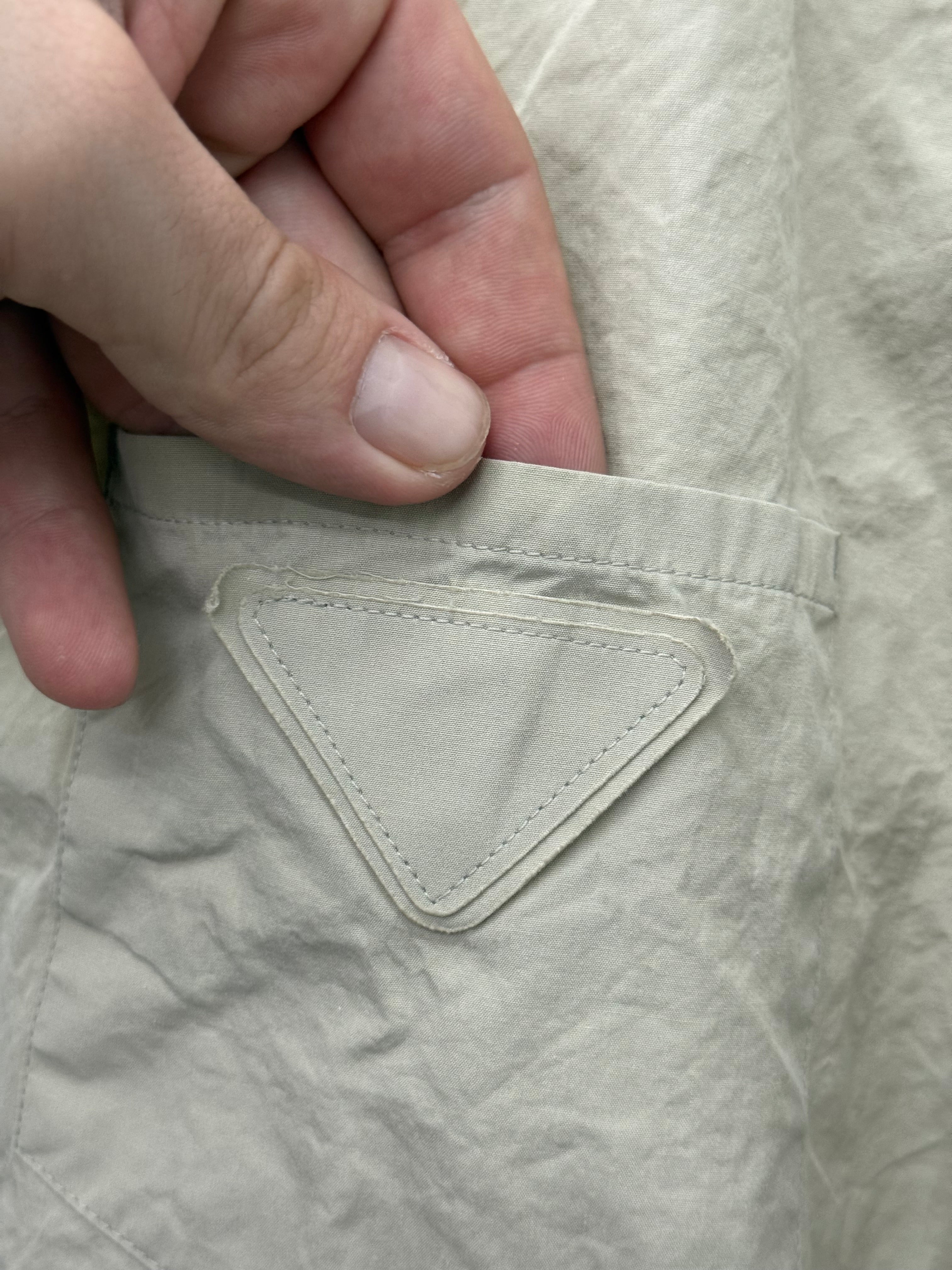Prada Nylon Pocket Button Shirt - Size XL