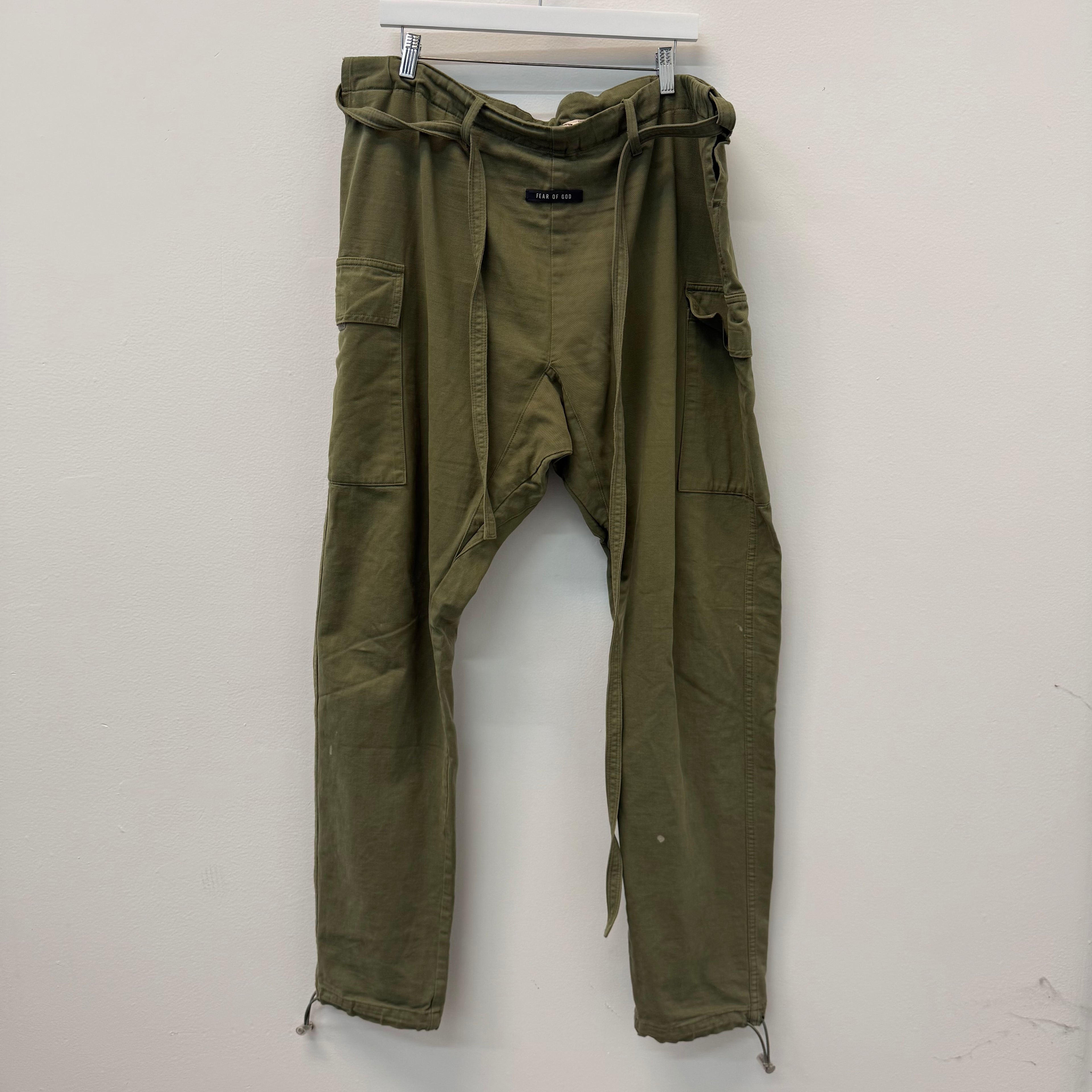 Fear of God Mainline Jiu Jitsu Green Cargo Pants - Size XL