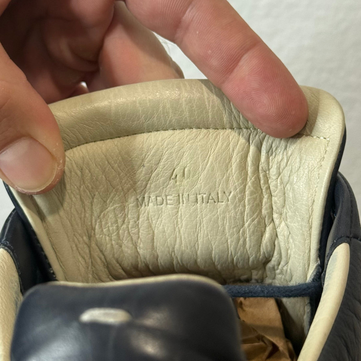Maison Margiela Future Low Navy Gold Sneakers - Size 41 (8)