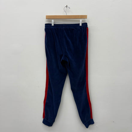 Gucci Blue/Red Stripe Velvet Track Sweatpants - Size S