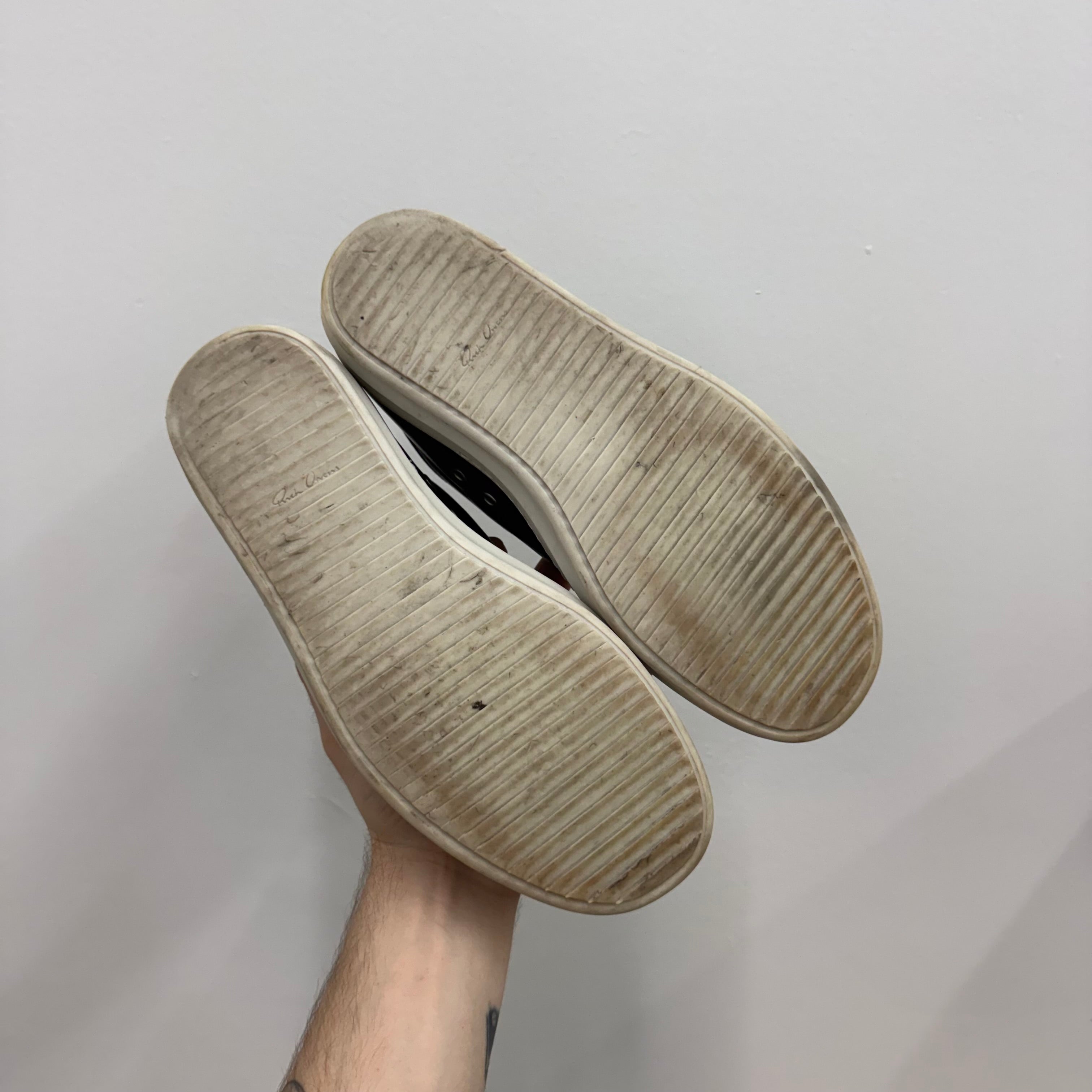Rick Owens Mainline Leather Ramone Sneakers - Size 40 (US 7)