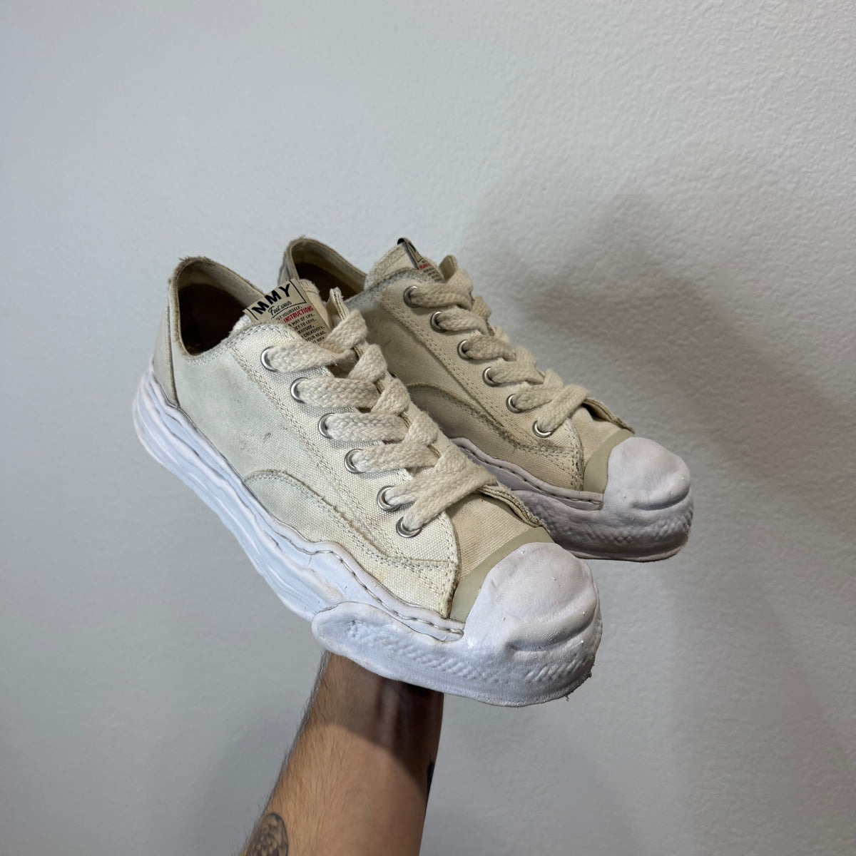 Maison Mihara Yasuhiro White Sole Low Sneakers - Size 43