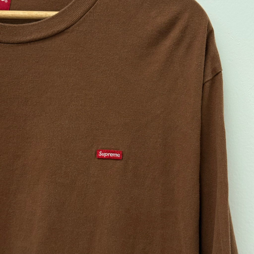 Supreme Brown Mini Box Logo Longsleeve Shirt - Size L