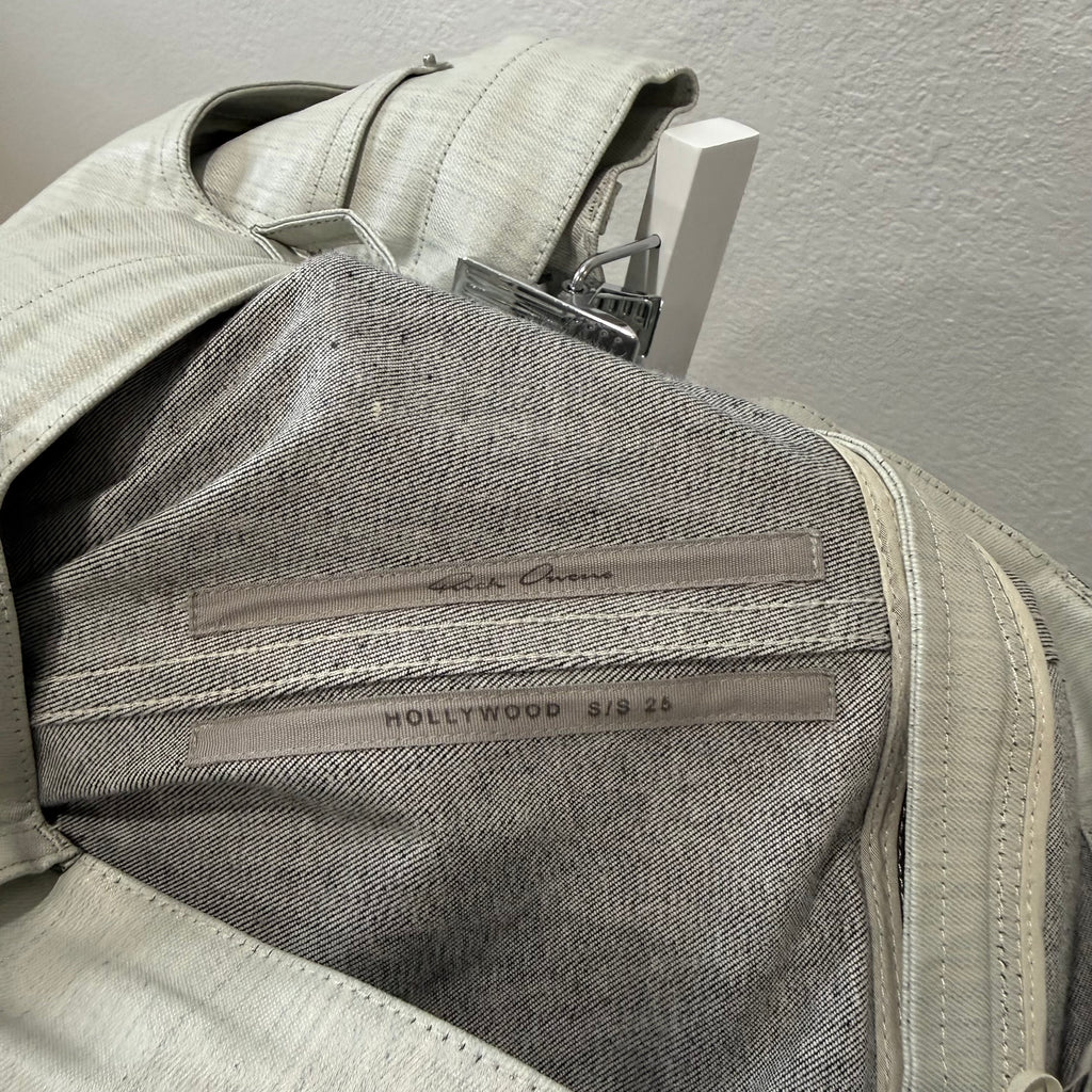 Rick Owens Bolan Banana Cut White Waxed - Size 34
