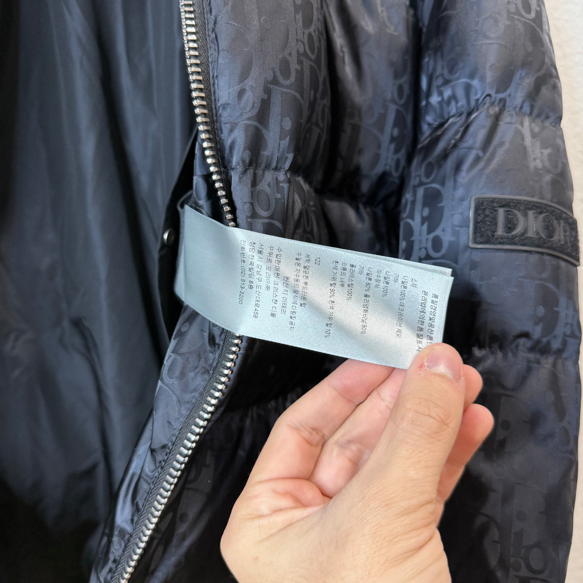 Dior Oblique Monogram Puffer Jacket Navy - Size 50 (L)