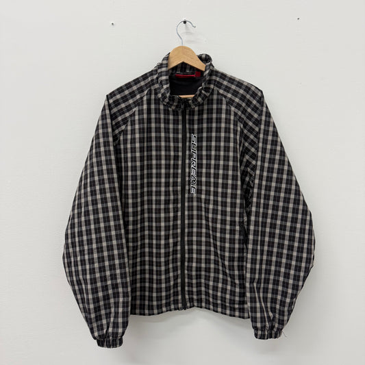 Supreme Plaid Zip Windbreaker Track Jacket - Size M