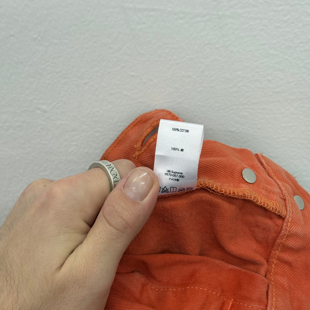 Supreme Orange Denim Jeans - Size 32