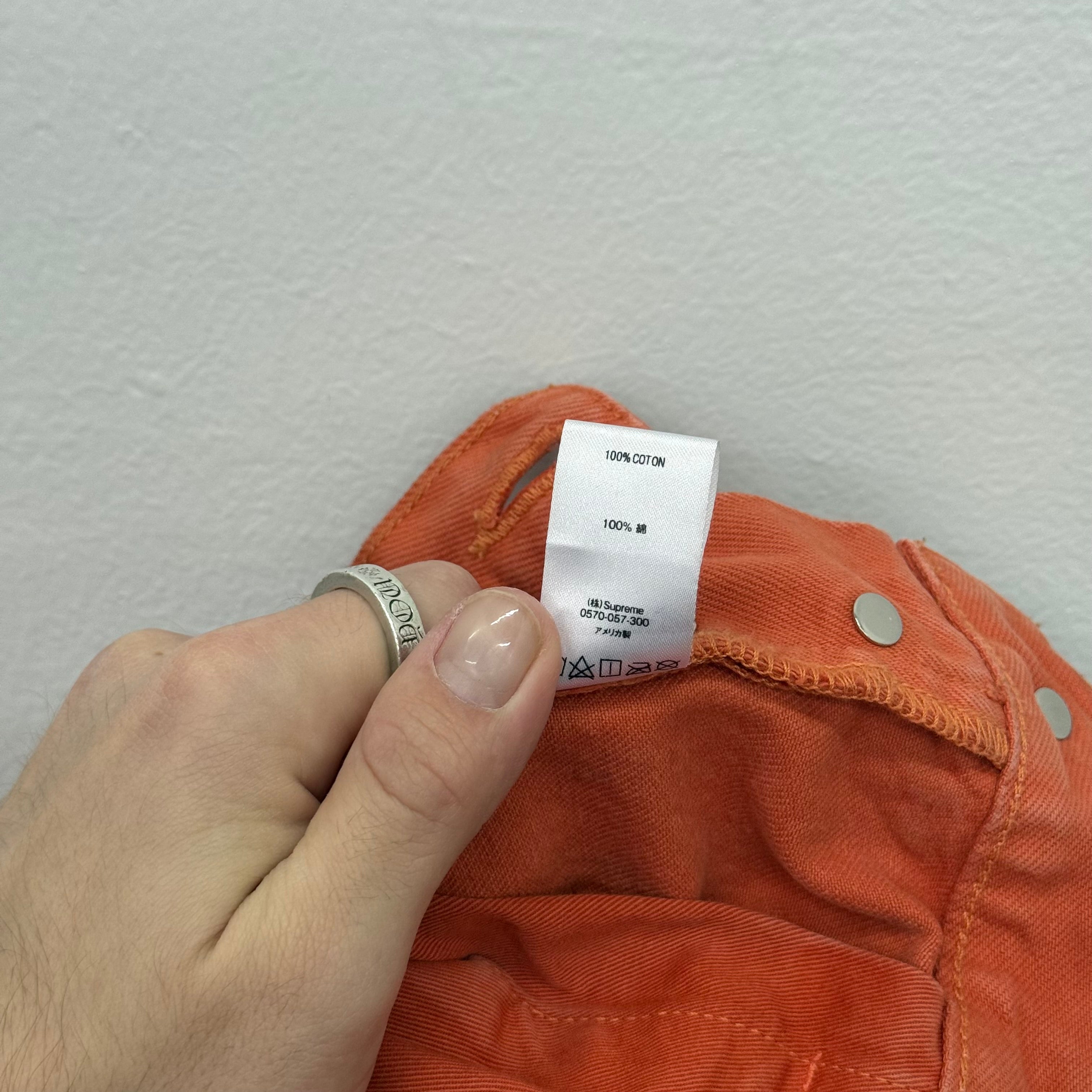 Supreme Orange Denim Jeans - Size 32