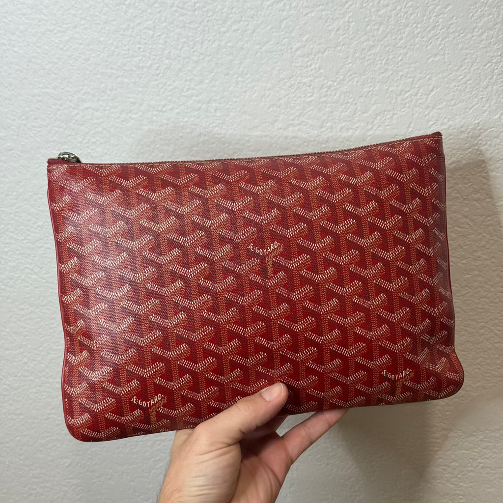 Goyard Senat Side Bag Pouch Red