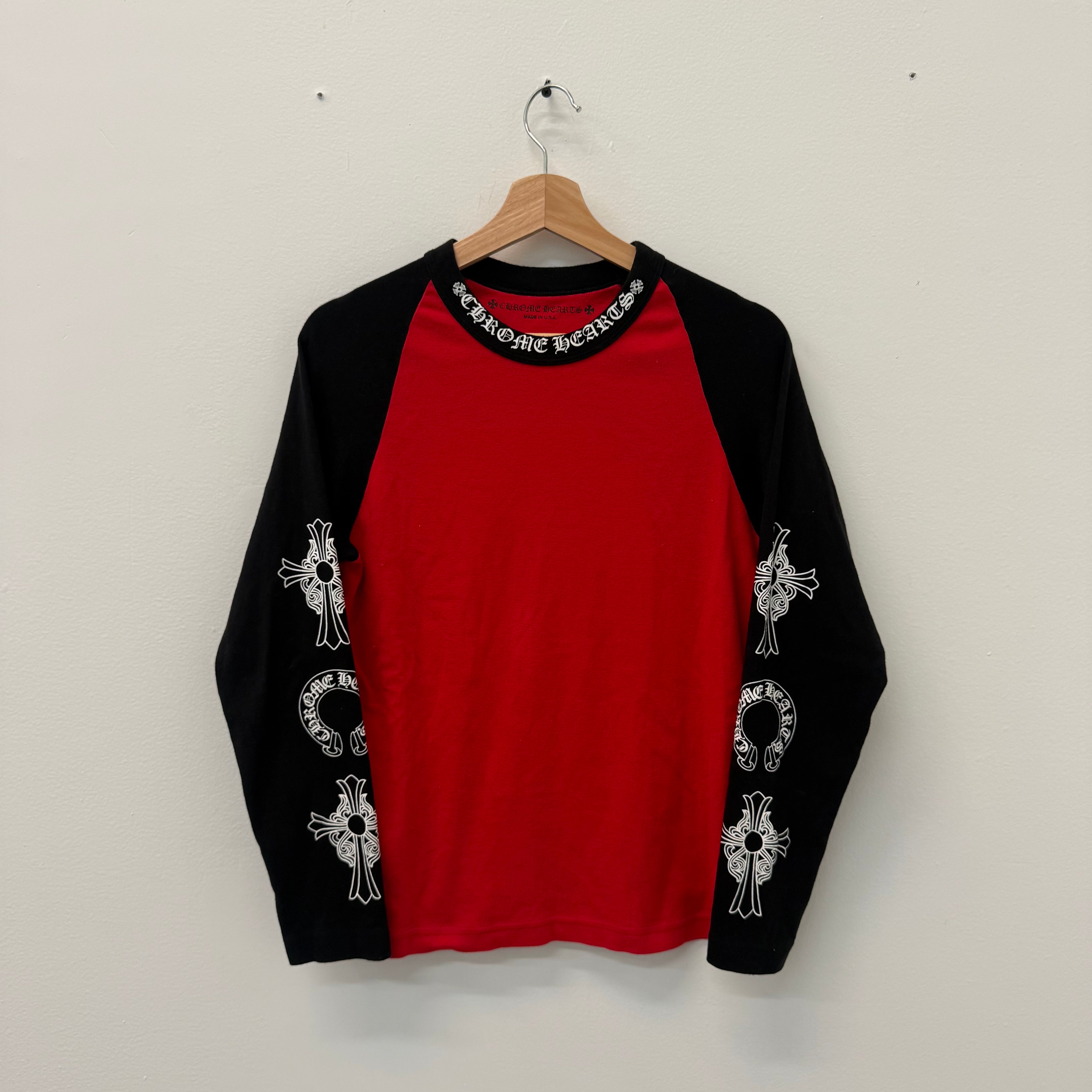 Chrome Hearts Baseball Longsleeve Neck Script - Size M