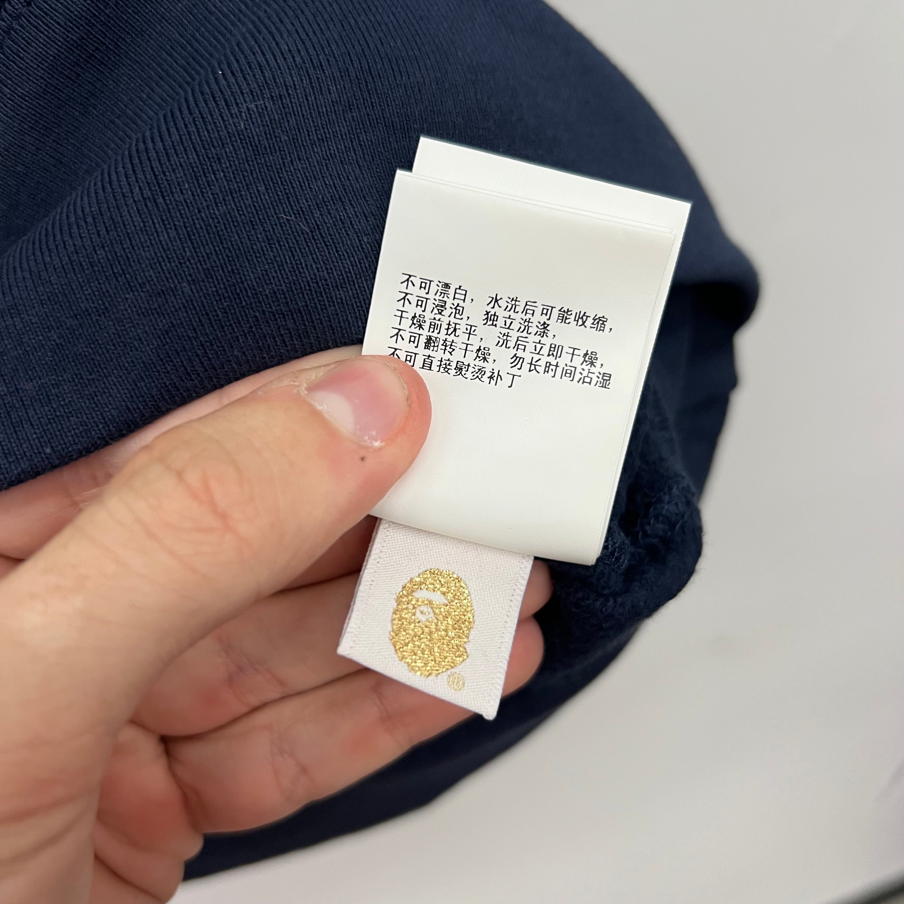BAPE Navy Shark Crewneck - Size XL