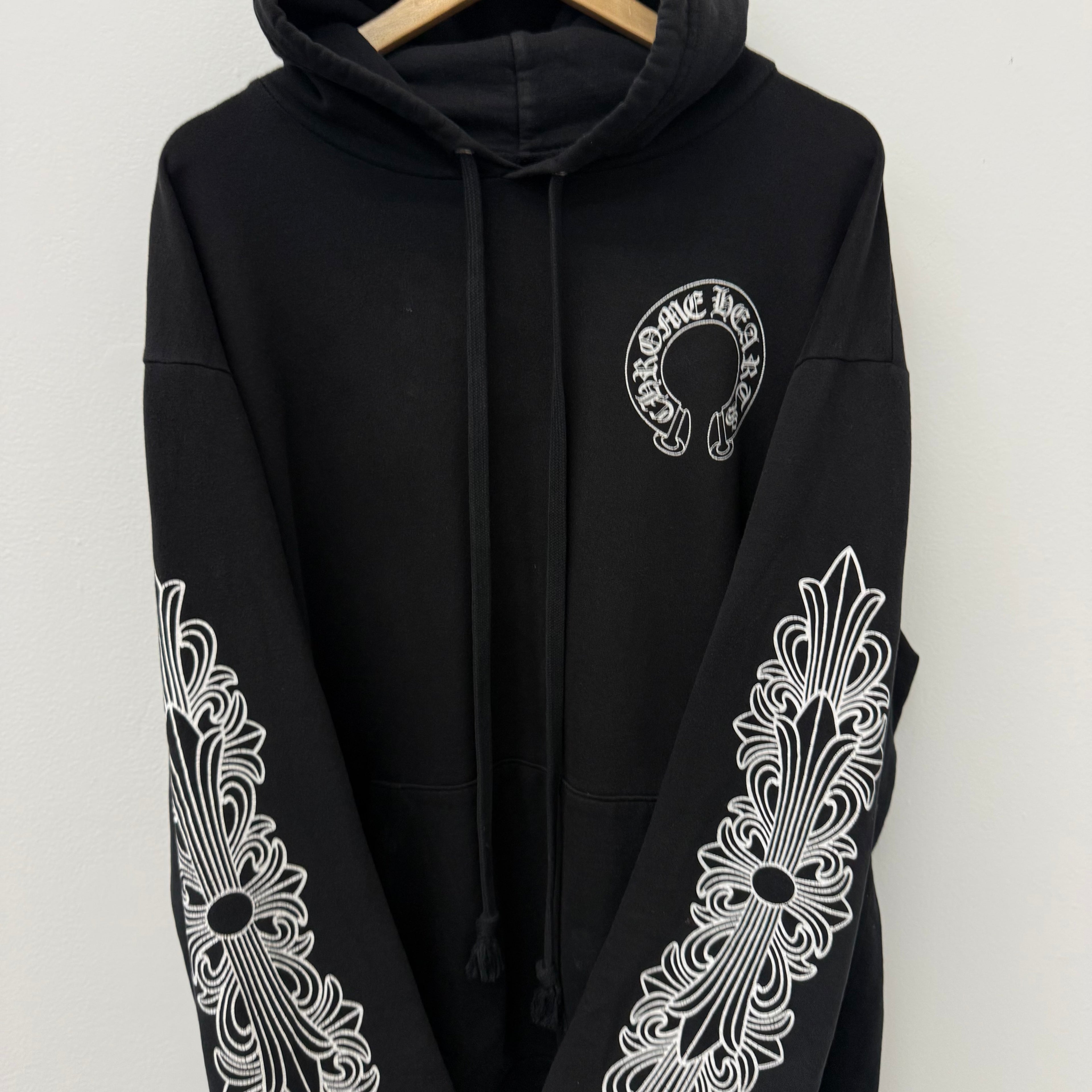 Chrome Hearts Horseshoe Floral Hoodie - Size XL