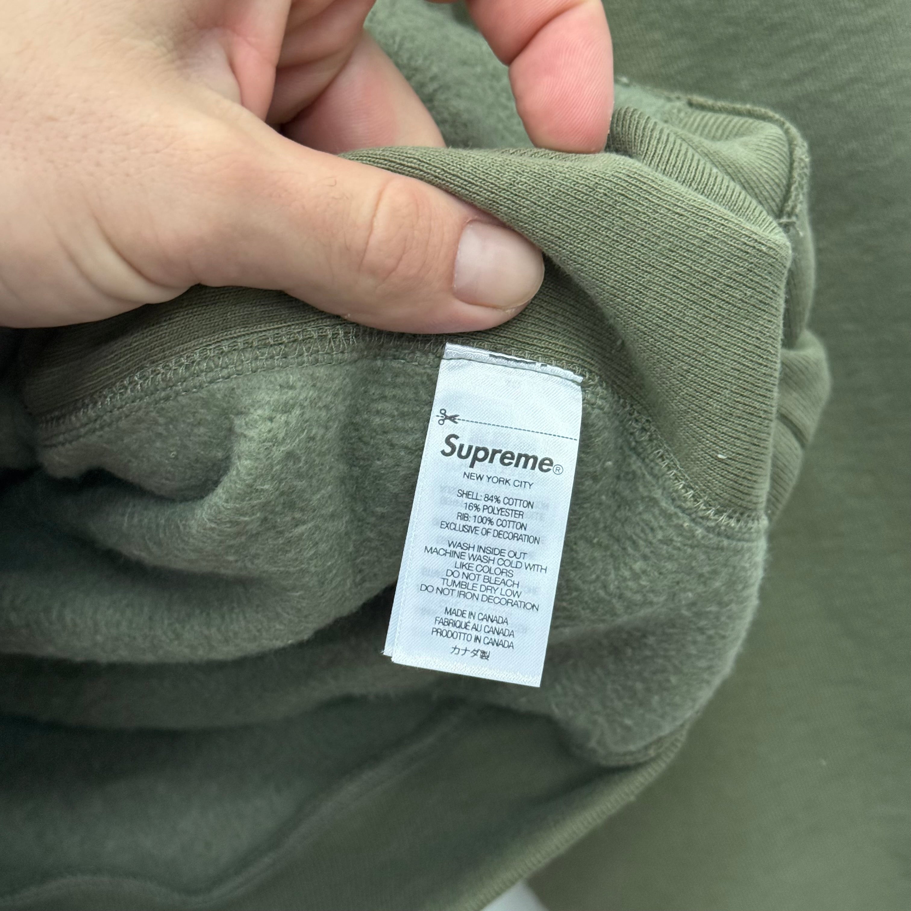 Supreme FW25 Olive Box Logo Hoodie - Size L