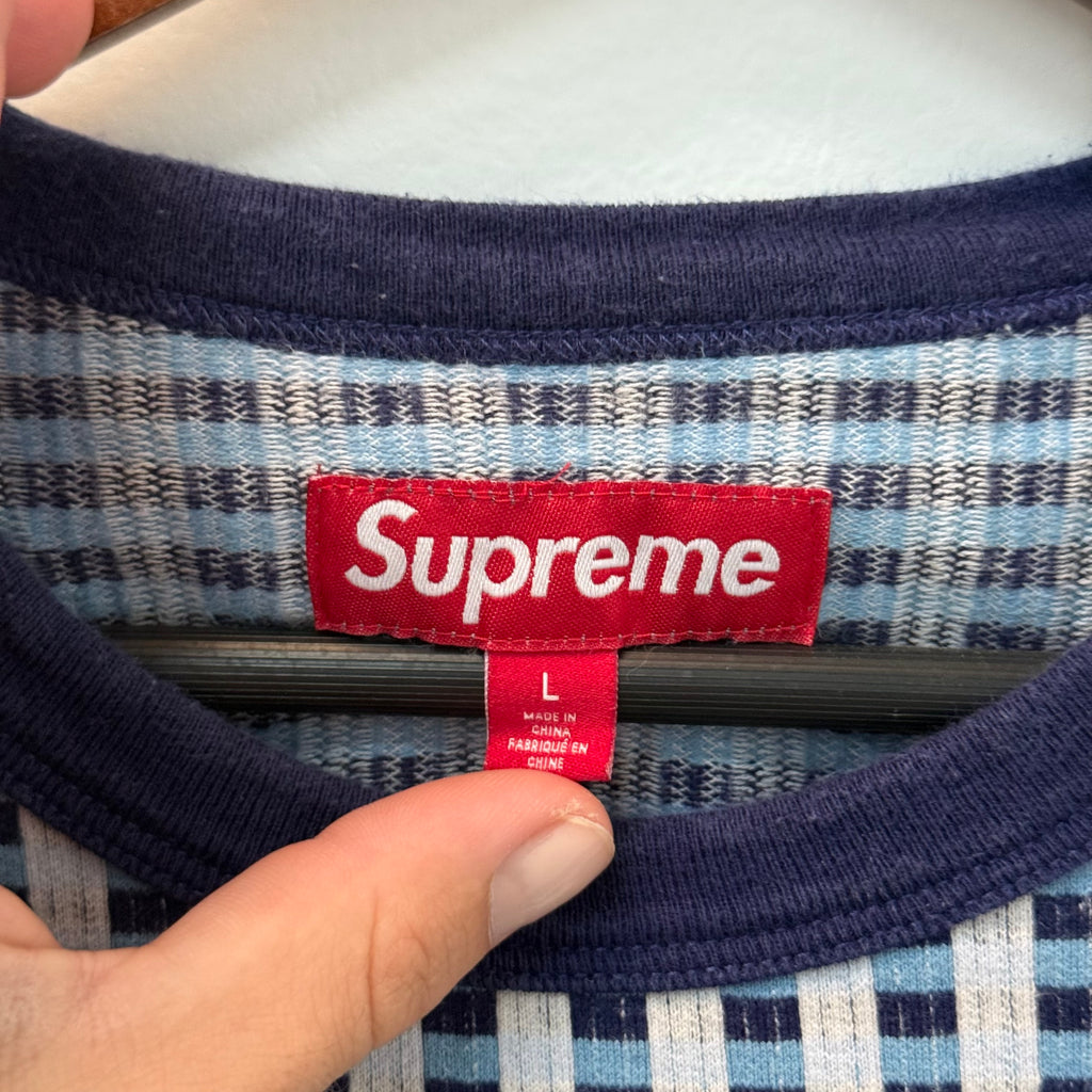 Supreme Grid Jacquard T-Shirt - Size L