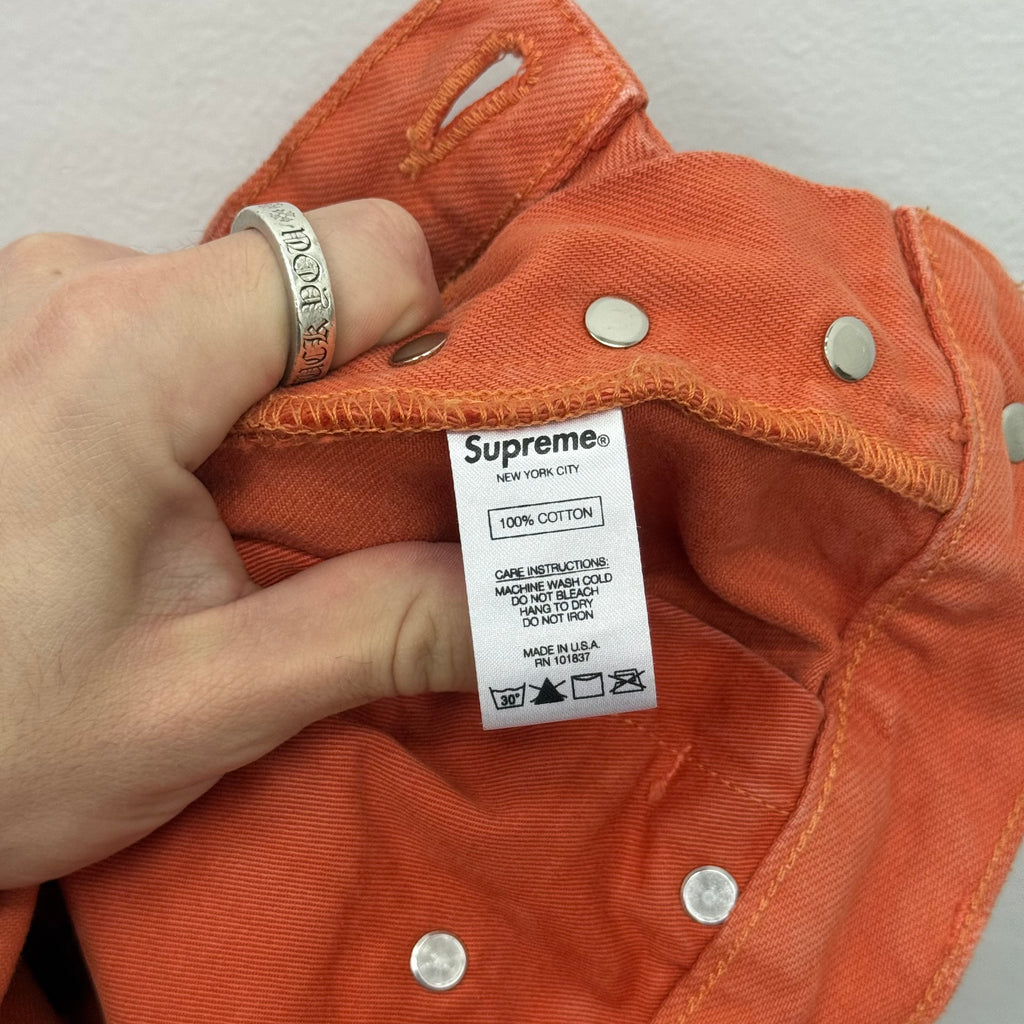 Supreme Orange Denim Jeans - Size 32