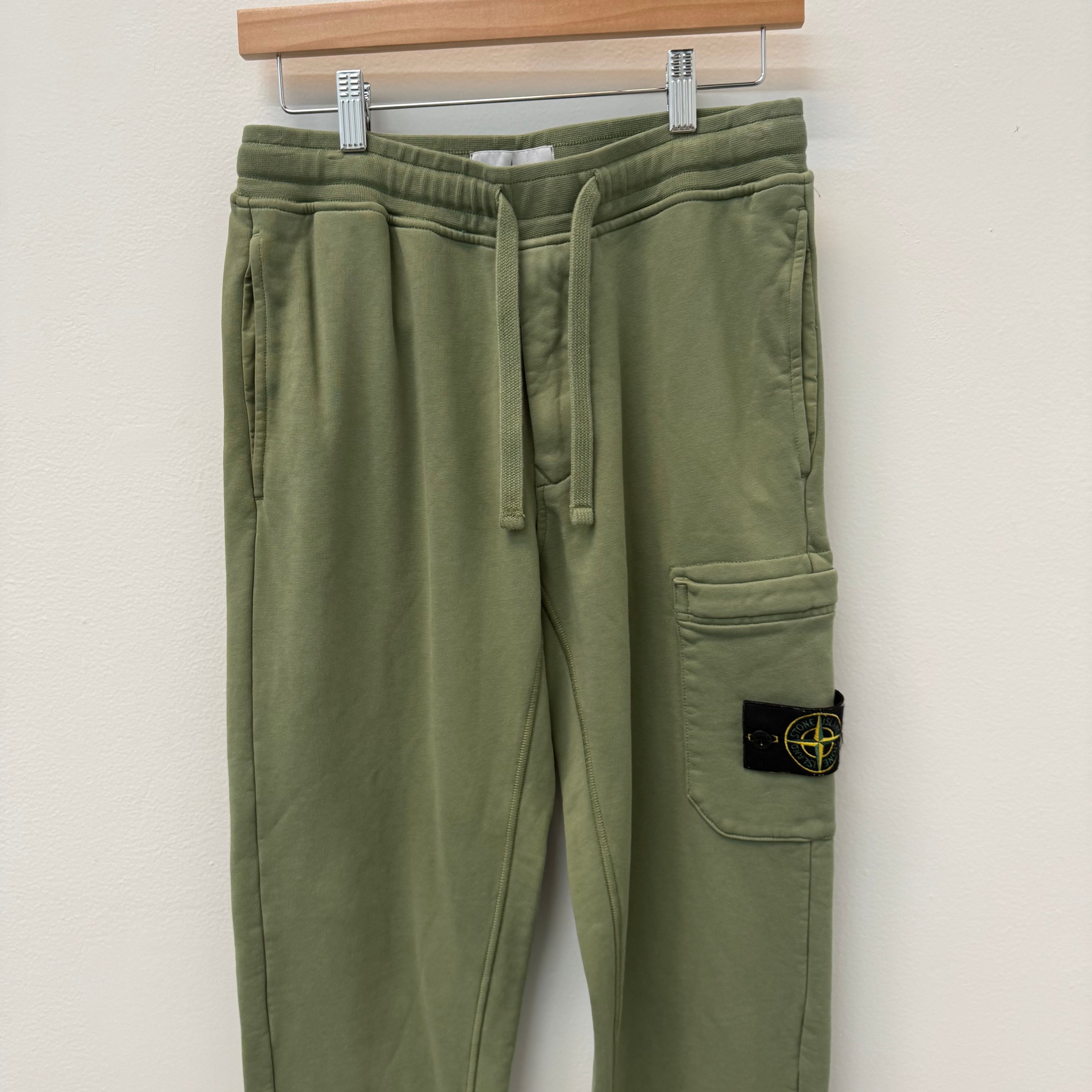 Stone Island Green Compass Sweatpants - Size S