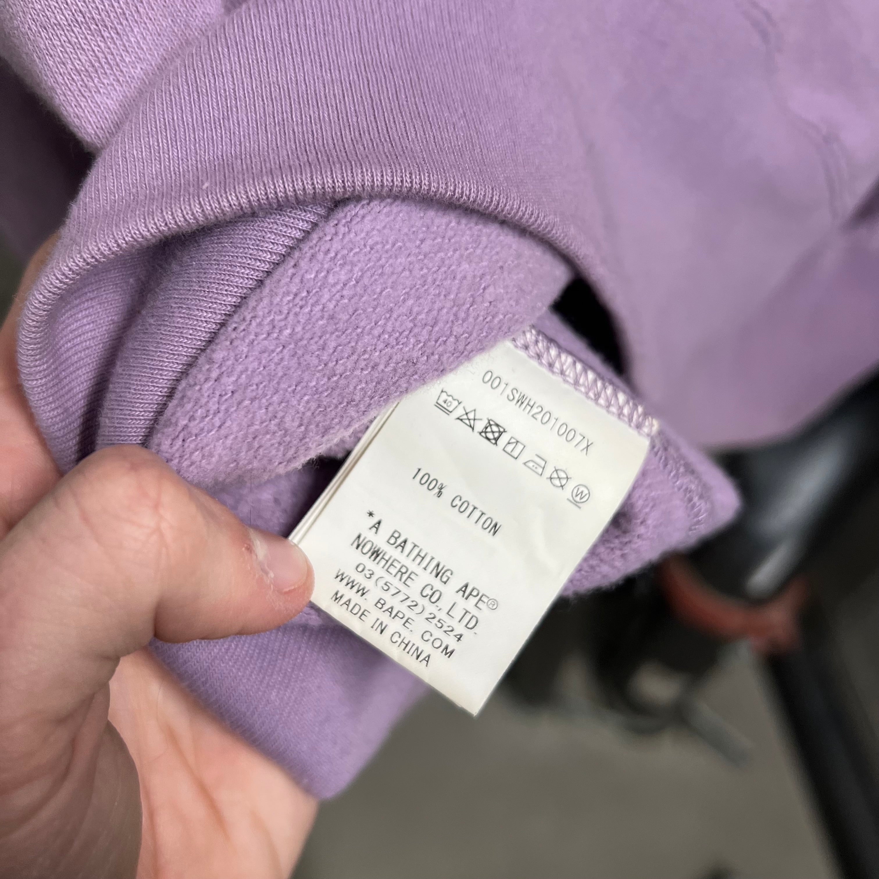 Bape Purple College Crewneck - Size M