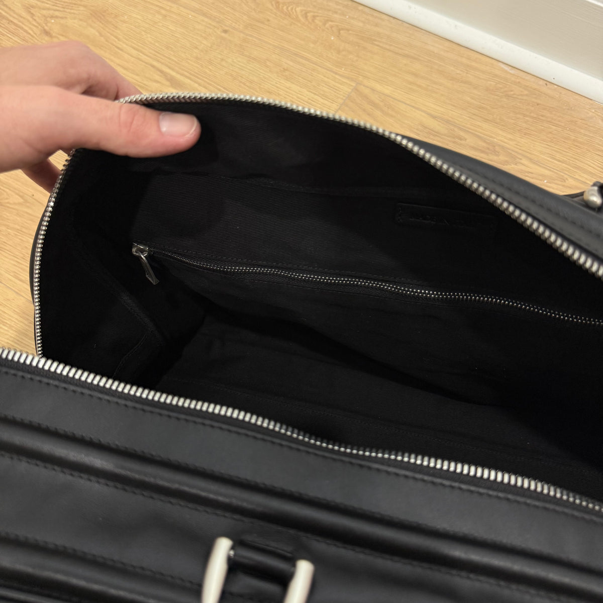 ERD Enfants Riches Déprimés Leather Travel Buckle Bag Black