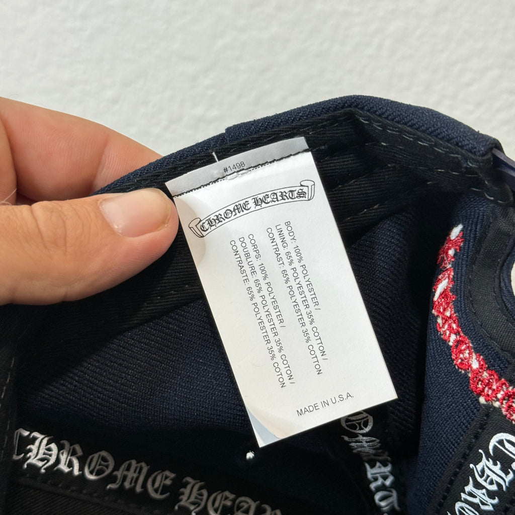 Chrome Hearts CH Navy Red Baseball Hat