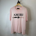 Amiri Pink Wash Logo T-Shirt - Size XL