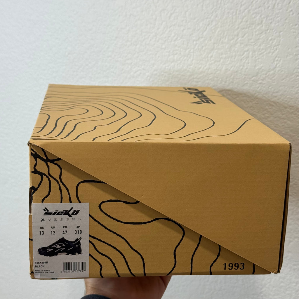 Sicko x Vessel Black Hiking Sneakers - Size 13